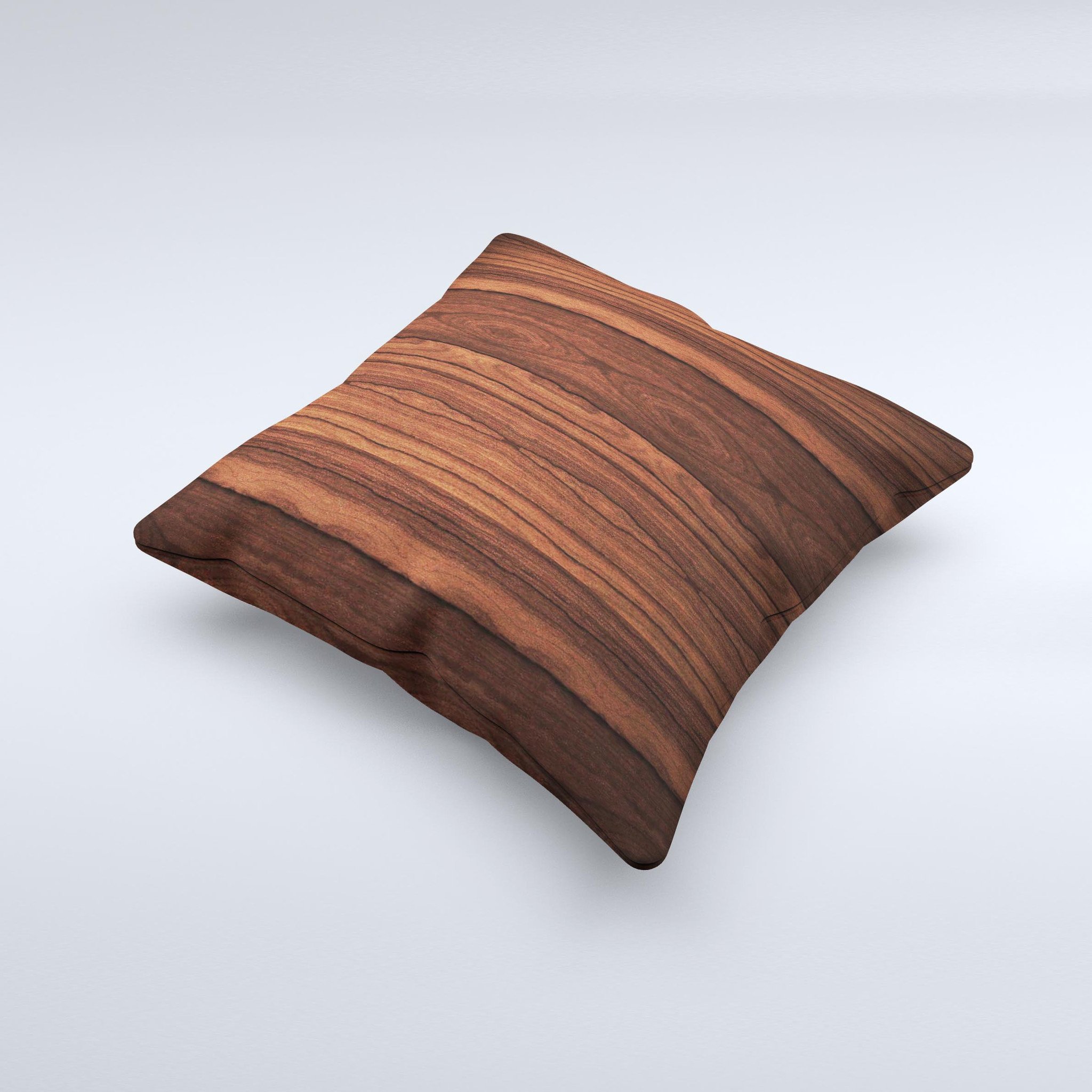 Dark Heavy WoodGrain Ink-Fuzed Decorative Throw Pillow showcasing unique handcrafted design and high-quality fabric.