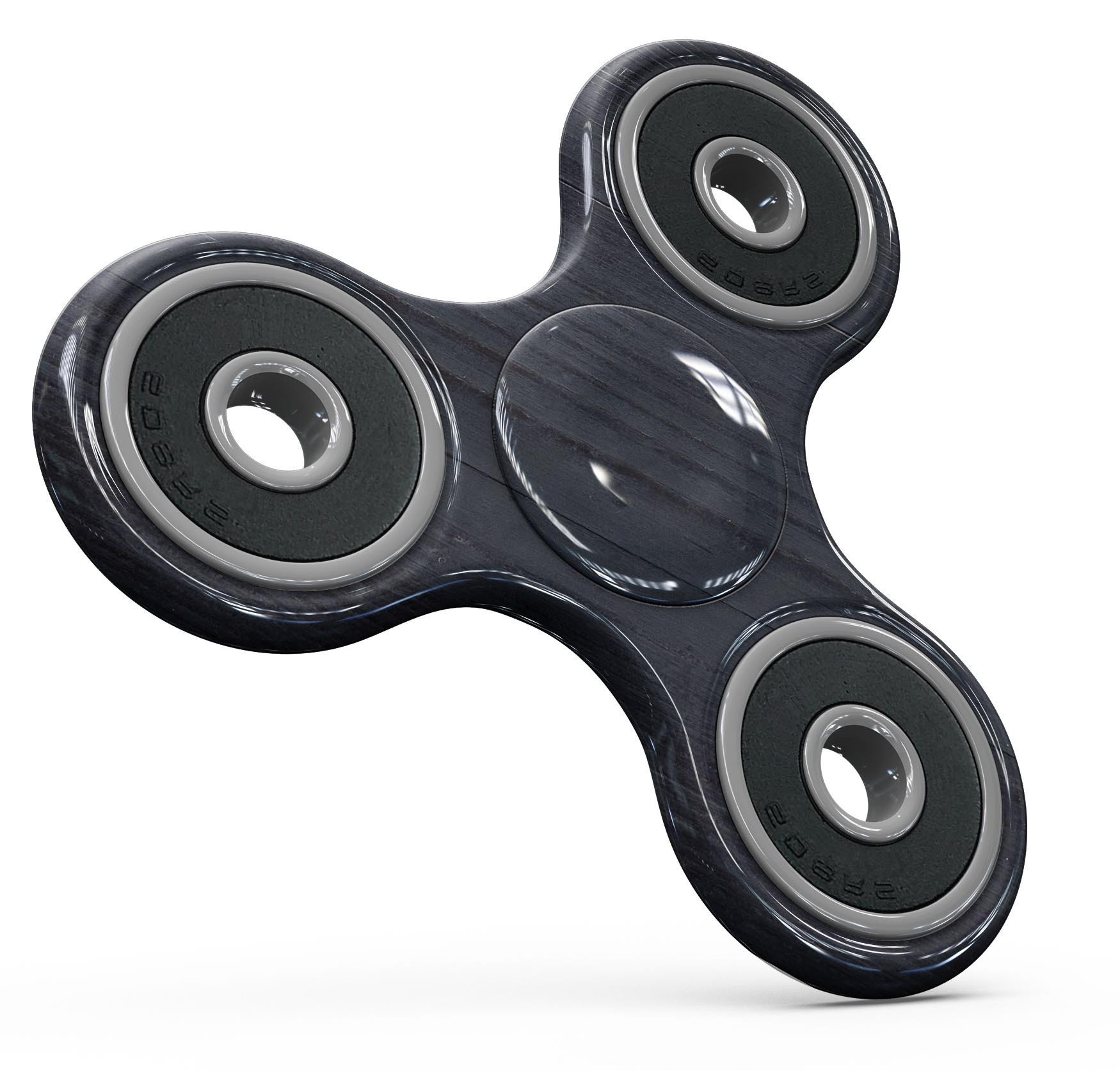 Dark Navy Horizontal Planks Full-Body Skin-Kit for fidget spinner, showcasing a stylish design and premium vinyl material.