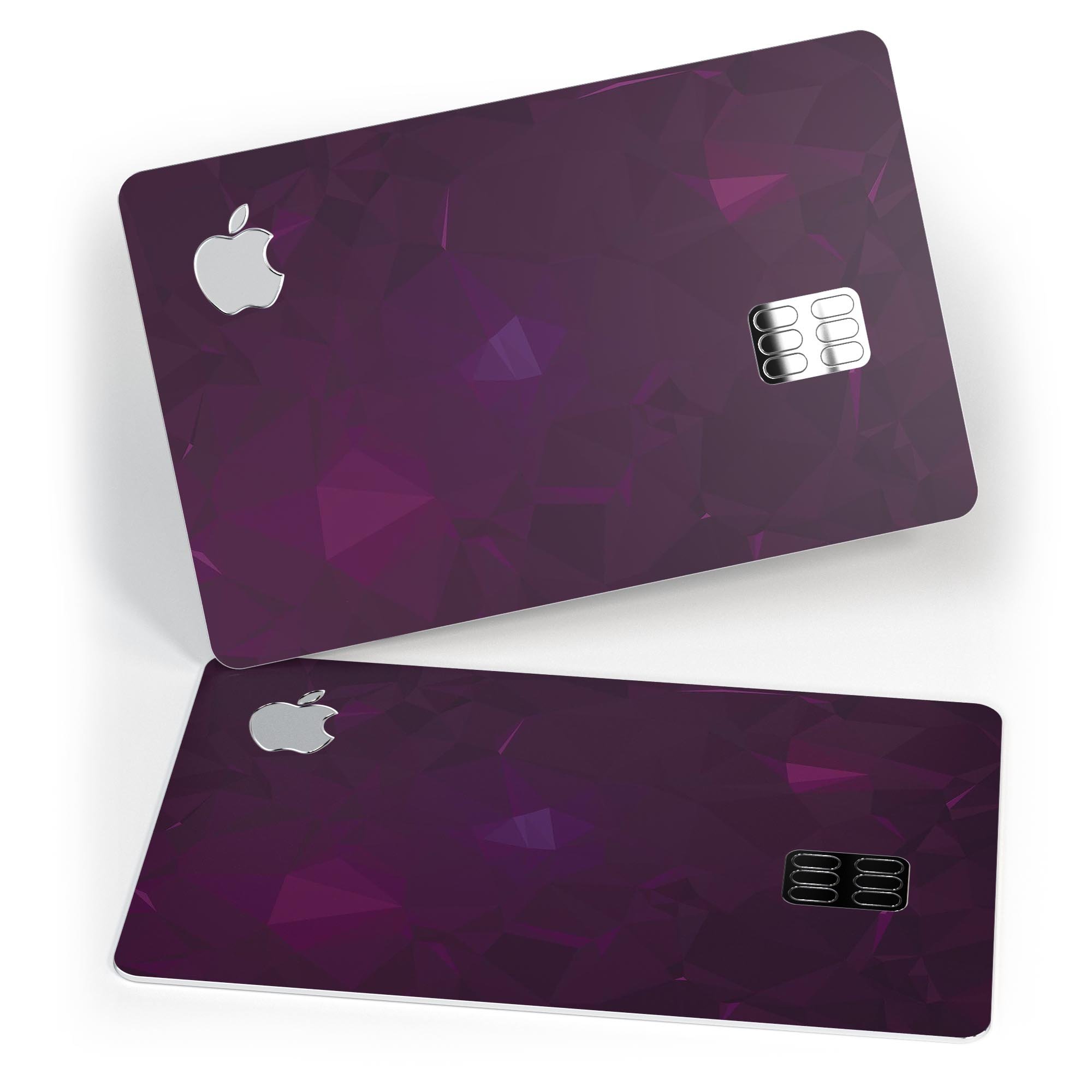 Dark Pink Geometric V16 decal skin for Apple Card, showcasing a stylish geometric design with premium vinyl finish.