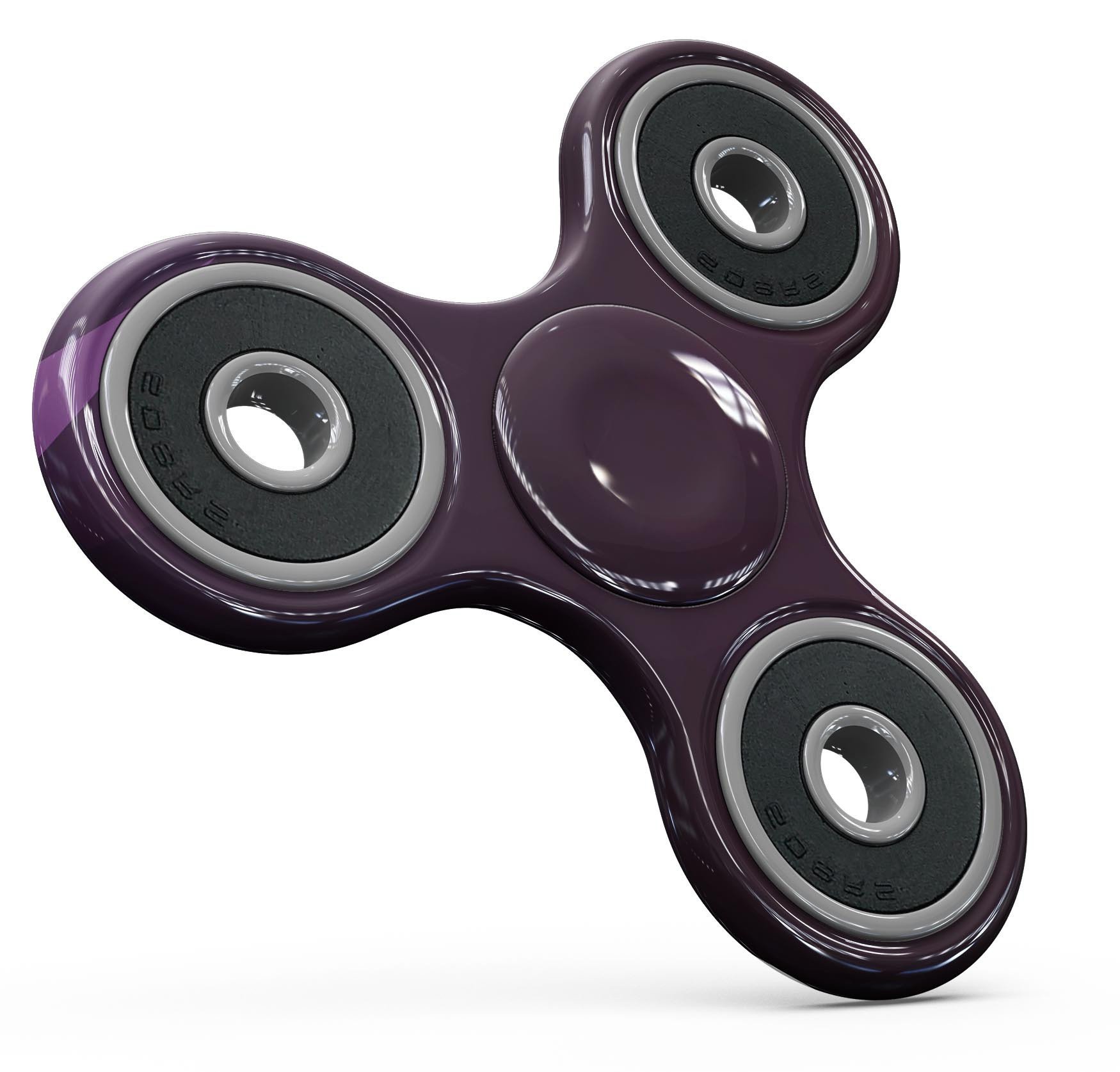 Dark purple and pink geometric shapes fidget spinner skin, showcasing vibrant colors and a stylish design.