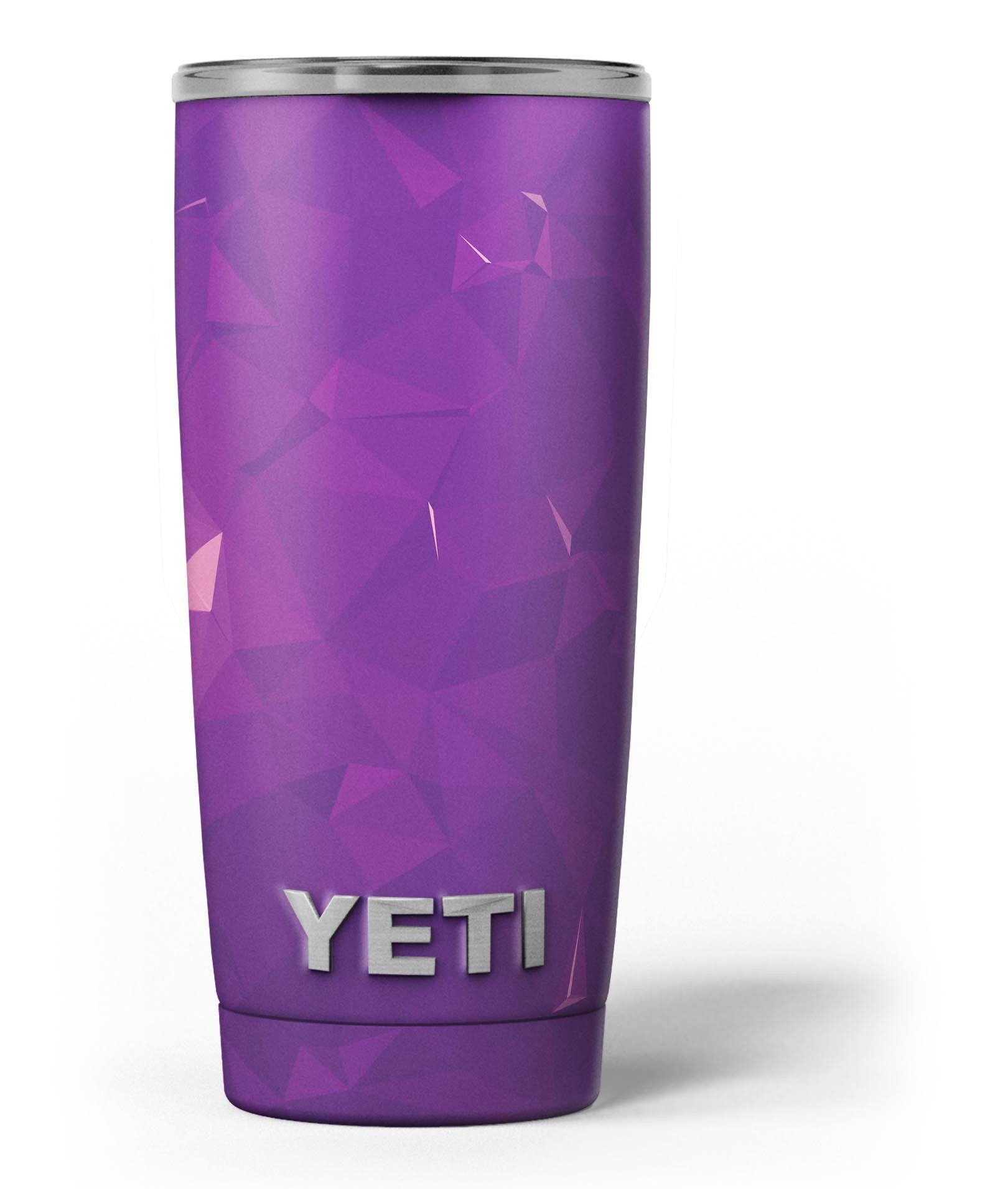 Dark Purple Geometric V15 skin decal vinyl wrap kit for Yeti Coolers, showcasing a stylish geometric design.