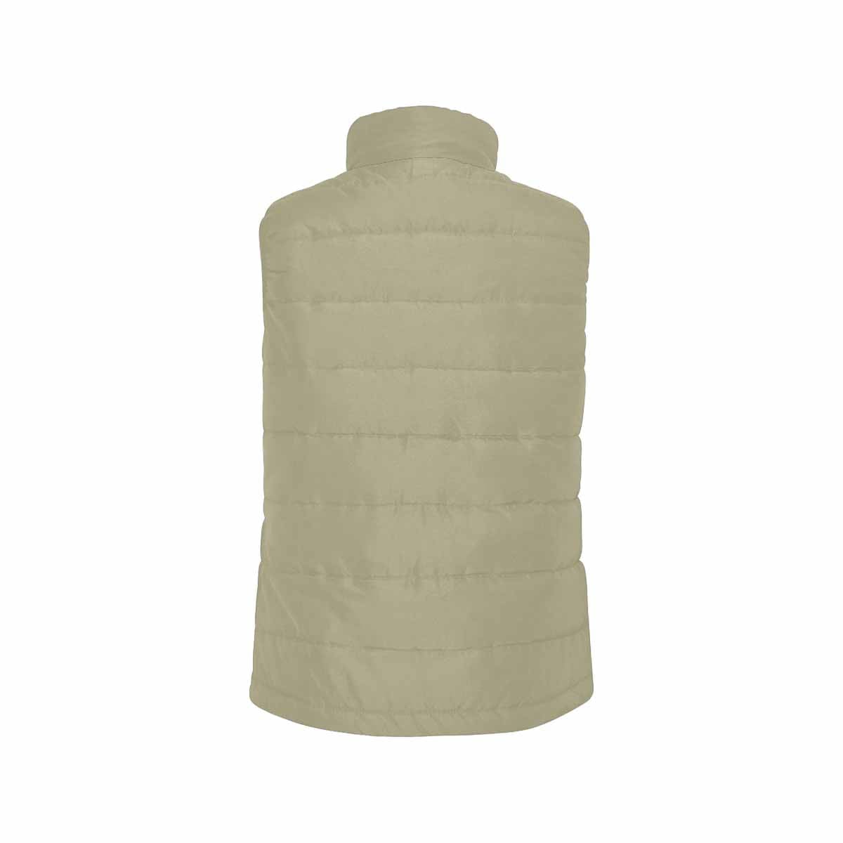 Dark Sage Green Men's Padded Vest featuring a quilted design and zipper closure, perfect for layering in cool weather.