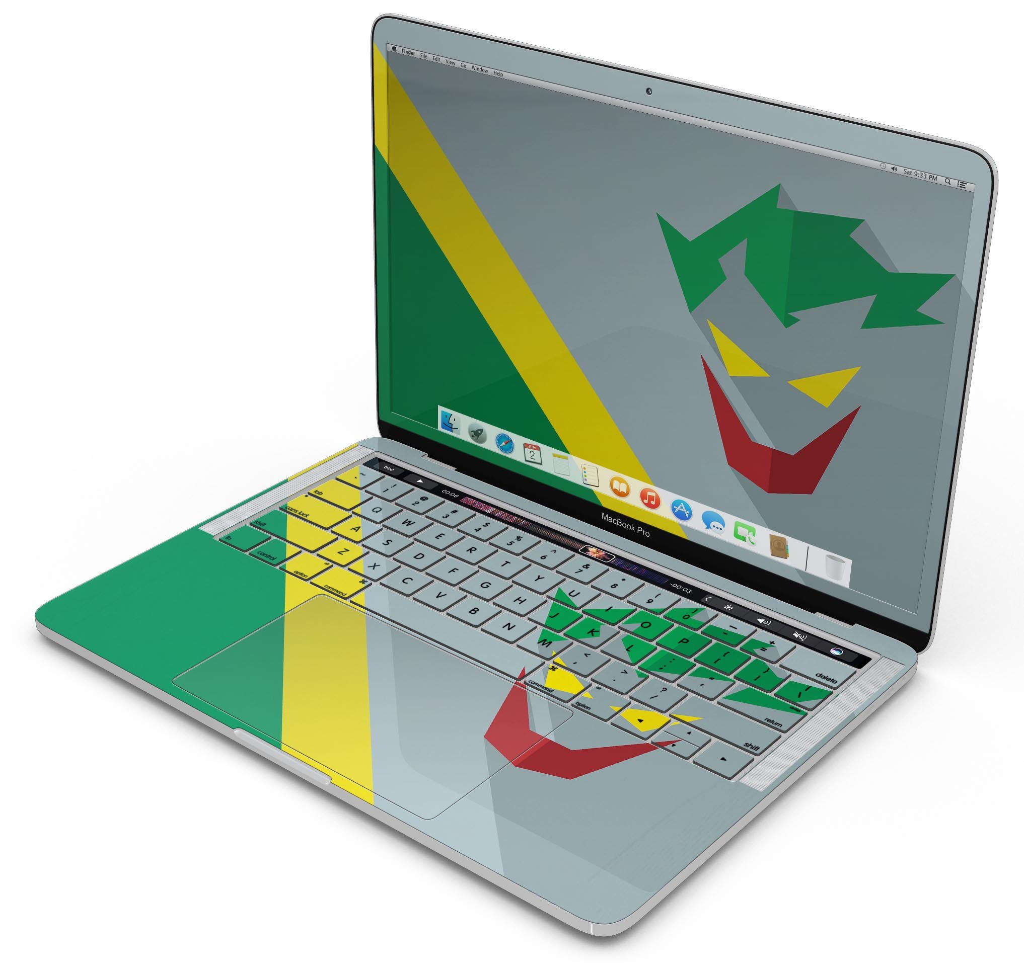 Dark Super Hero Wars 7 Skin Decal Wrap Kit for Apple MacBook, showcasing a stylish design and premium vinyl material.