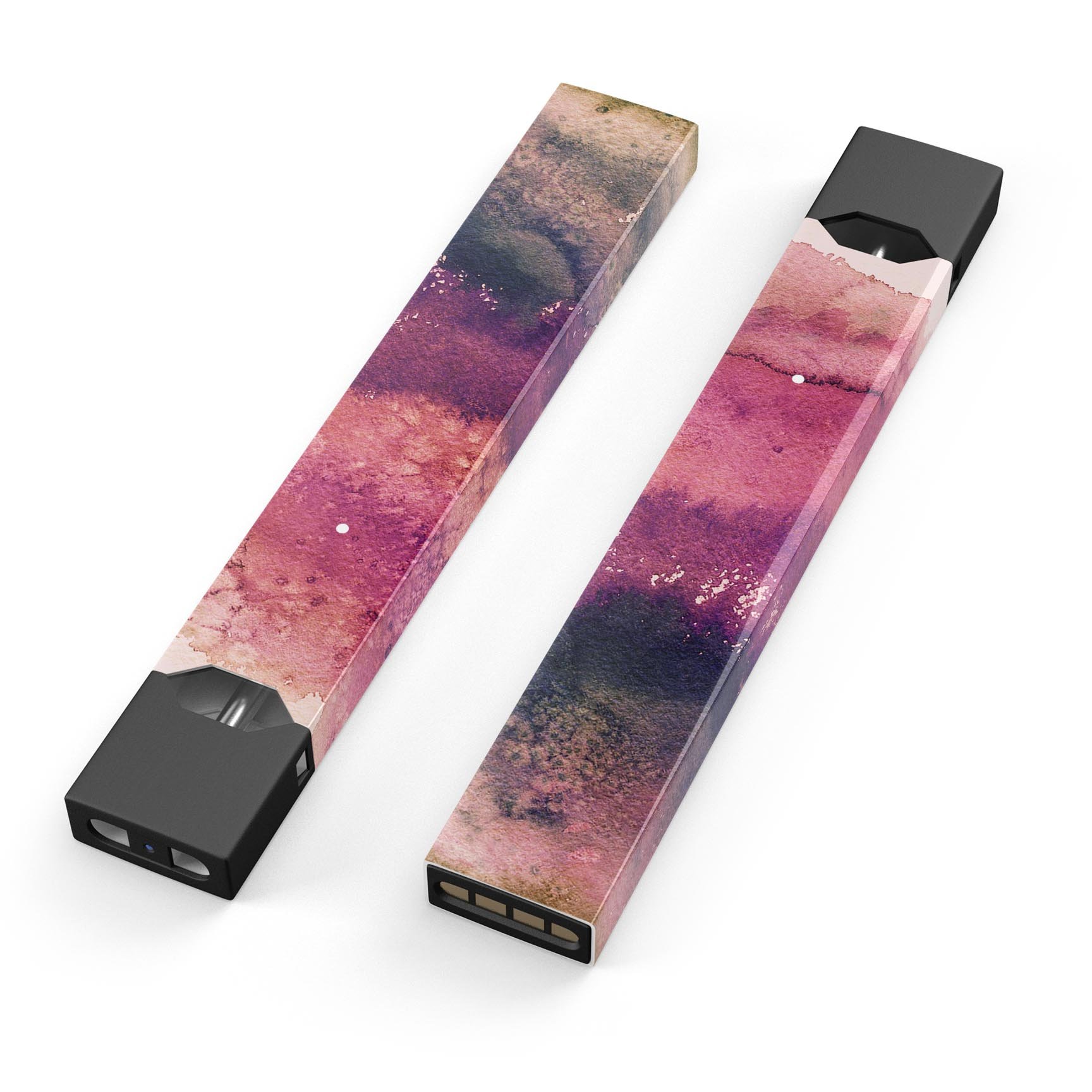 Dark v2 Absorbed Watercolor Texture skin for JUUL vaping device, showcasing vibrant colors and premium design.