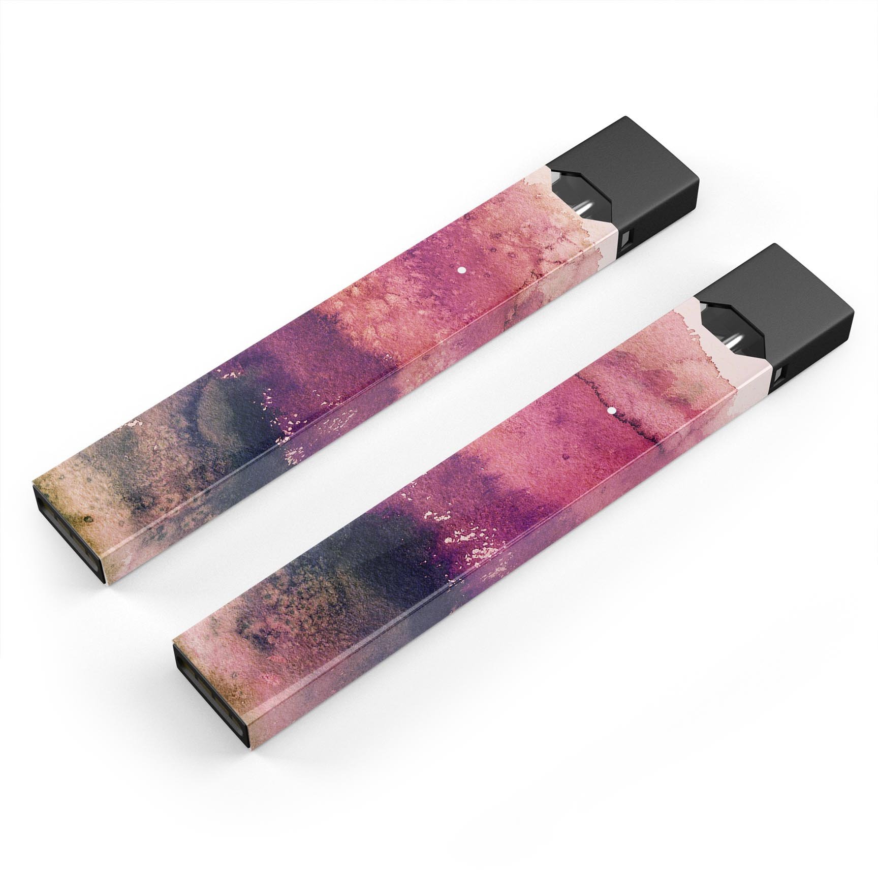 Dark v2 Absorbed Watercolor Texture skin for JUUL vaping device, showcasing vibrant colors and premium design.