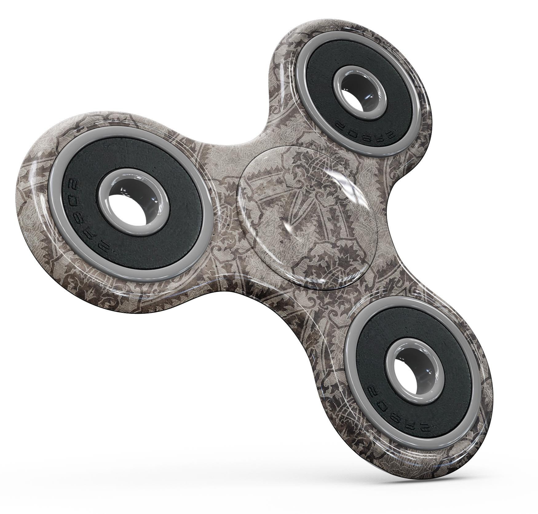 Decadent Draped Damask Pattern Full-Body Fidget Spinner Skin-Kit showcasing intricate design and vibrant colors.