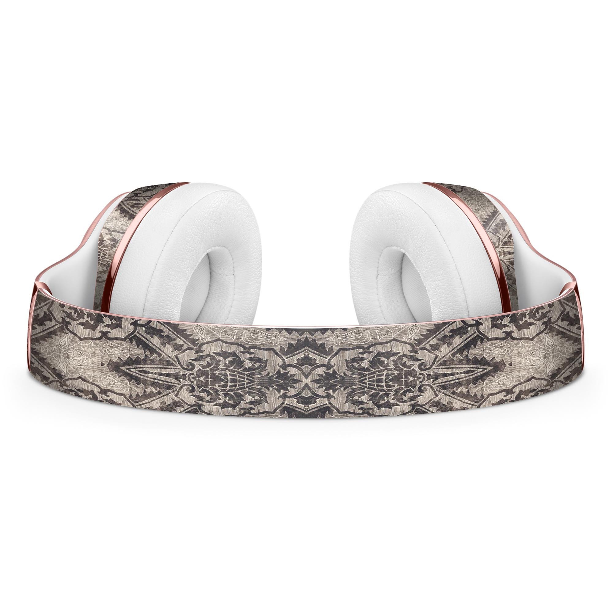 Decadent Draped Damask Pattern Skin Kit for Beats by Dre Solo 3 Wireless Headphones, showcasing elegant design and premium vinyl material.