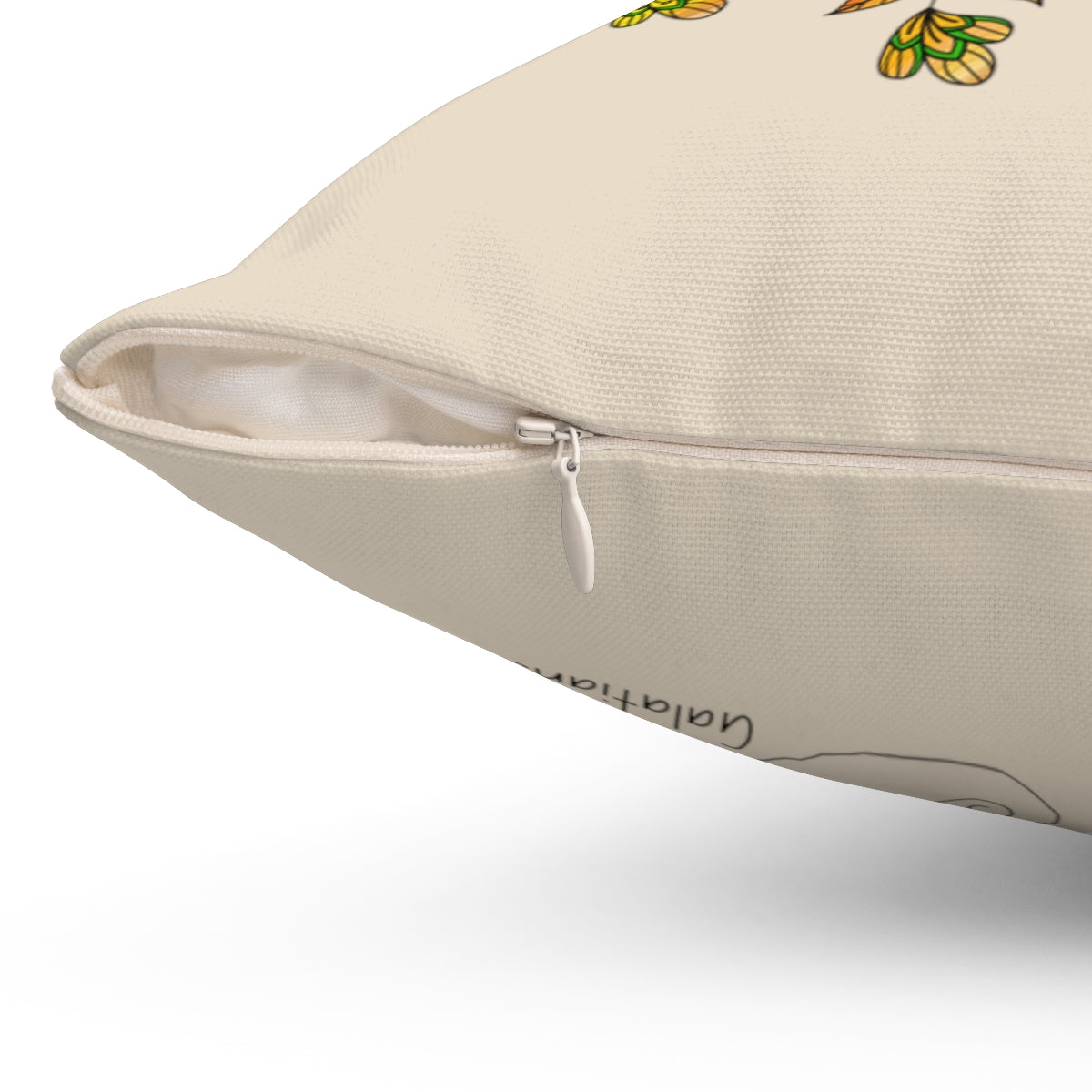 Decorative throw pillow cover with the quote 'I Shall Not Be Weary in Well Doing', featuring a double-sided print and concealed zipper.