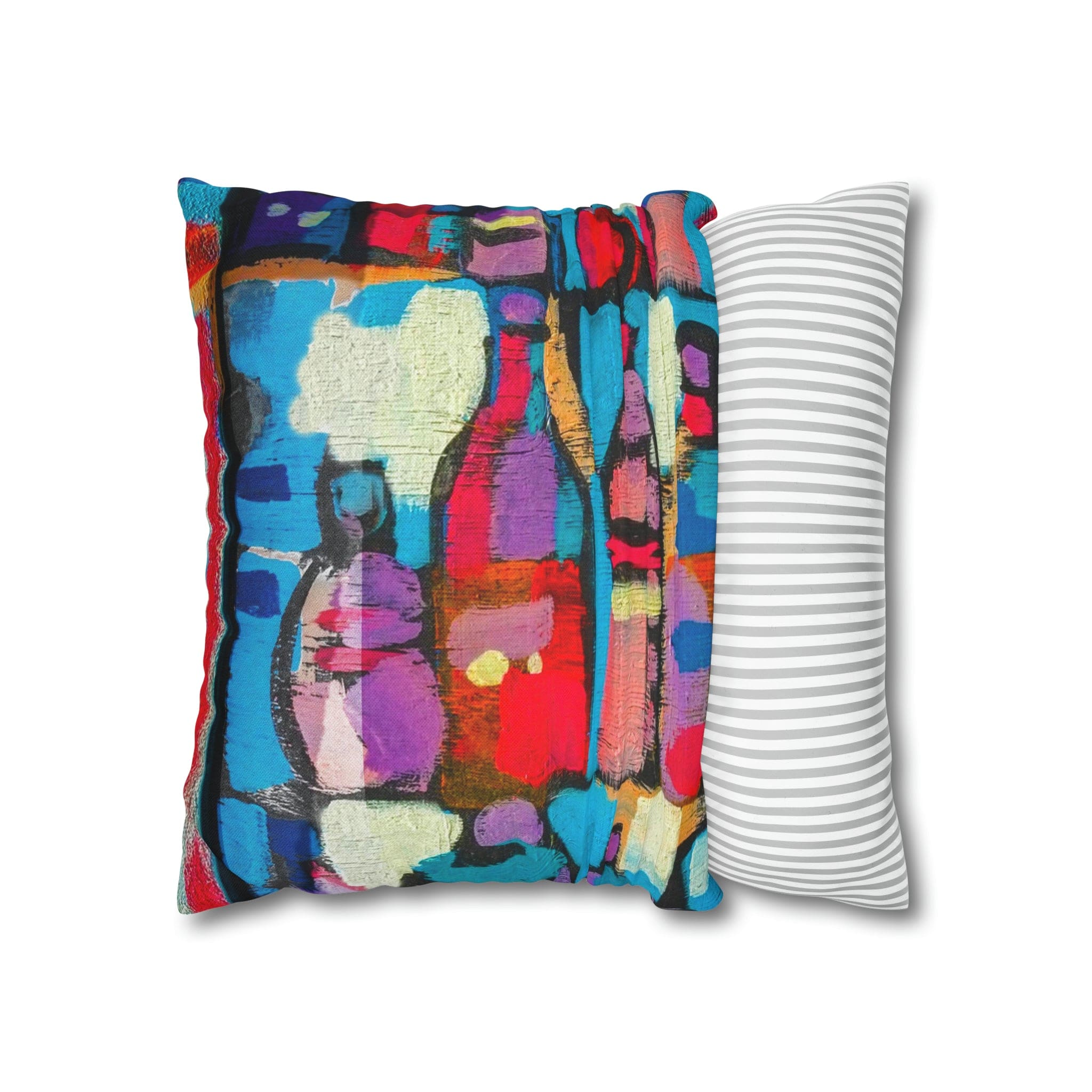 Decorative throw pillow cover featuring a smooth abstract pattern in elegant colors, designed for stylish home decor.