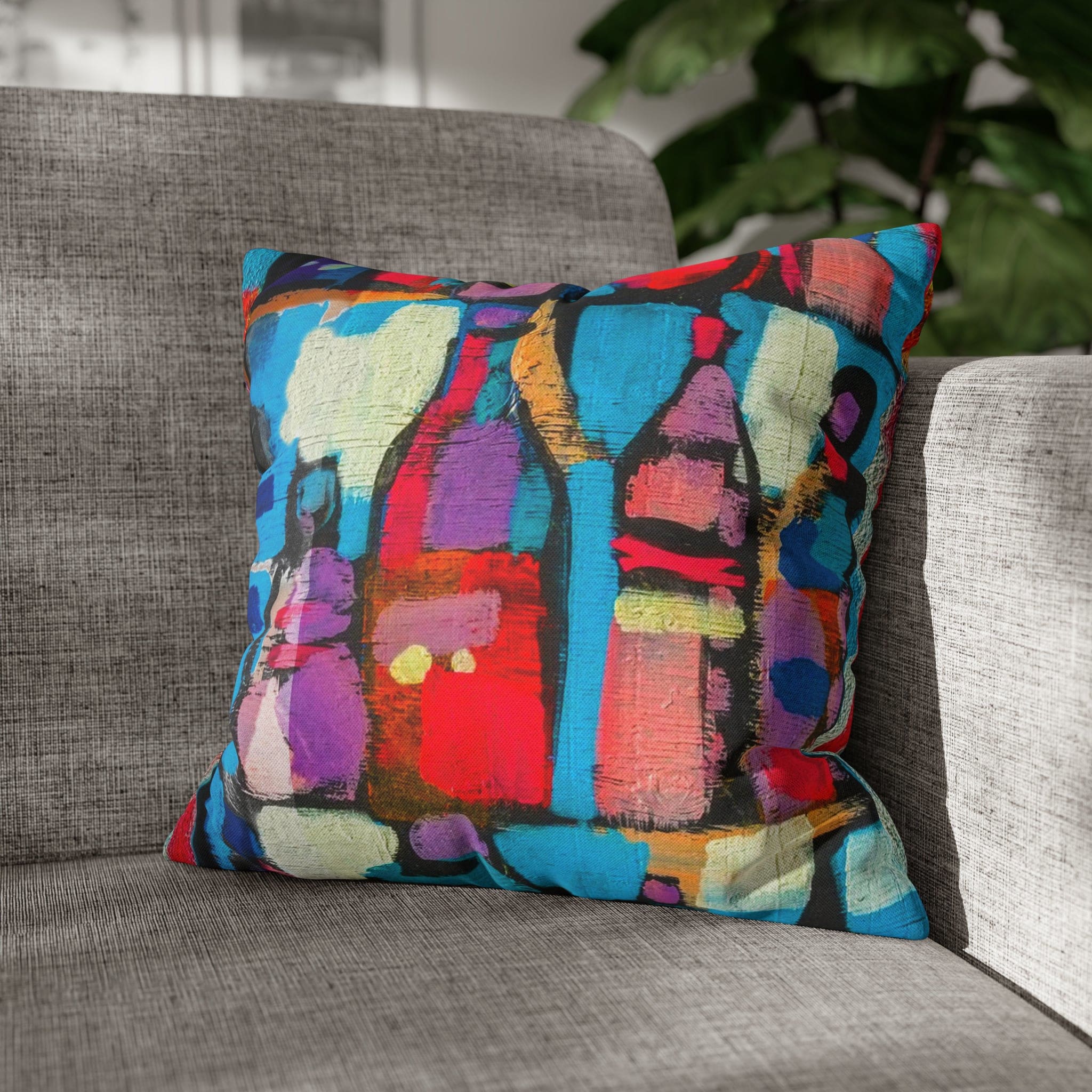 Decorative throw pillow cover featuring a smooth abstract pattern in elegant colors, designed for stylish home decor.