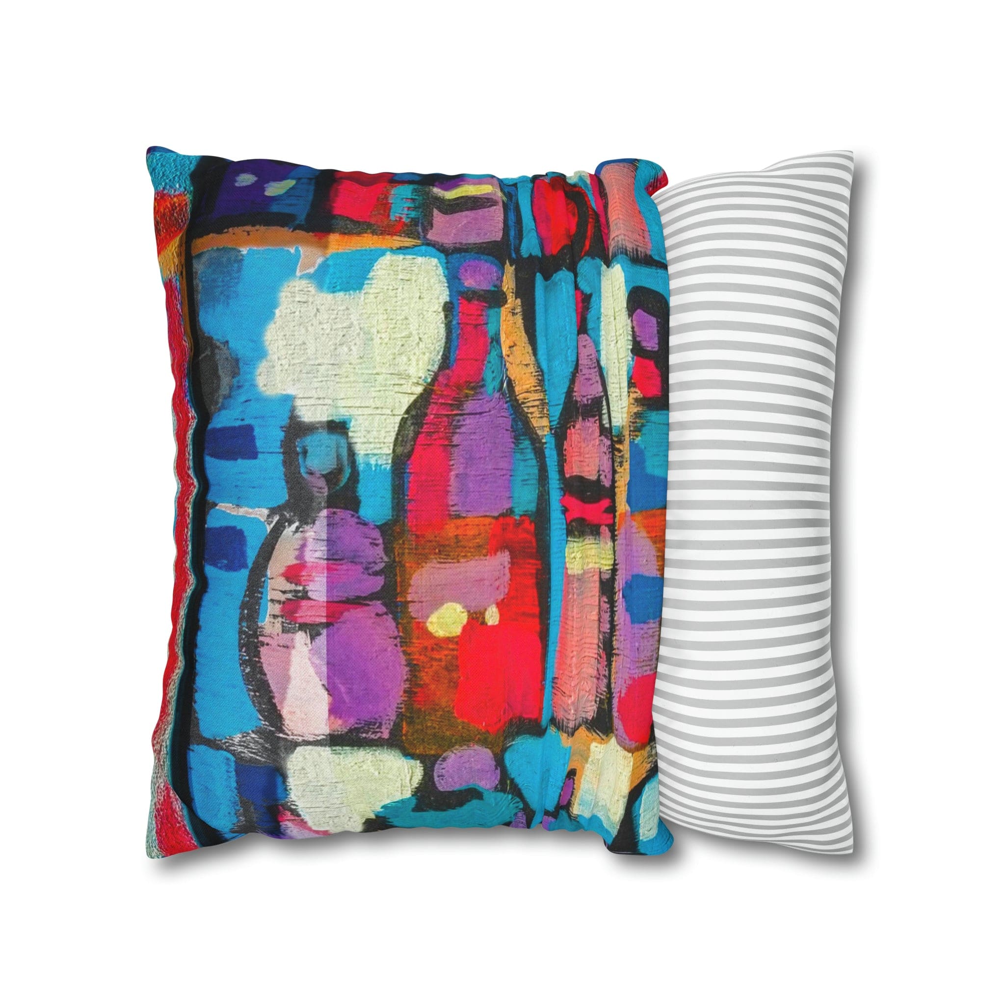 Decorative throw pillow cover featuring a smooth abstract pattern in elegant colors, designed for stylish home decor.