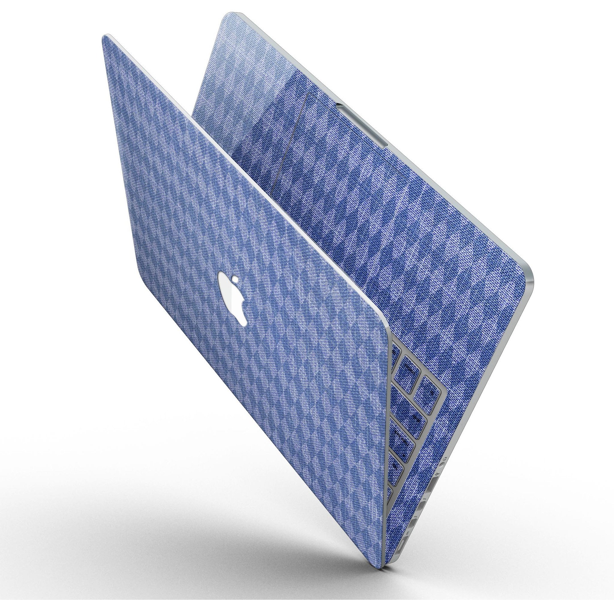 Deep Blue Sea Diamond Pattern skin for MacBook Pro with Retina Display, showcasing vibrant colors and intricate diamond design.