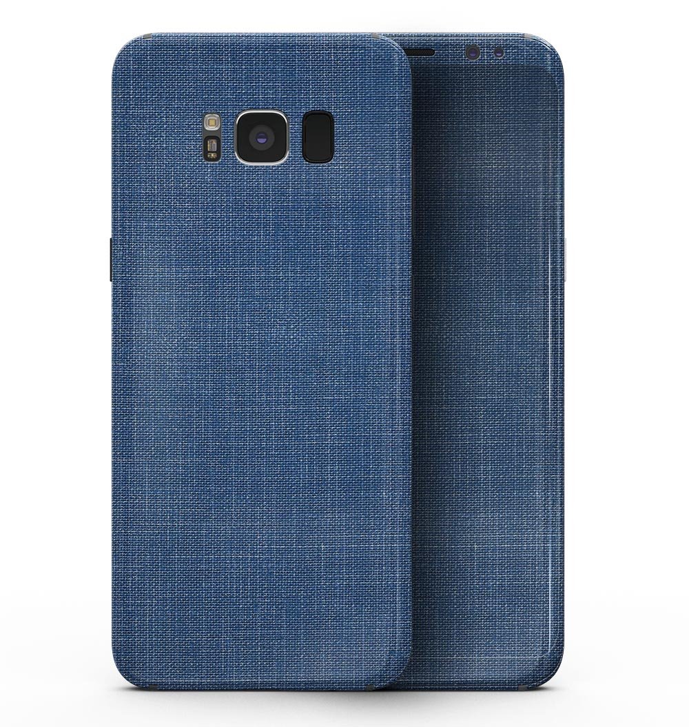 Deep Blue Sea Fabric skin for Samsung Galaxy S8, showcasing vibrant colors and a sleek design that fits perfectly on the device.