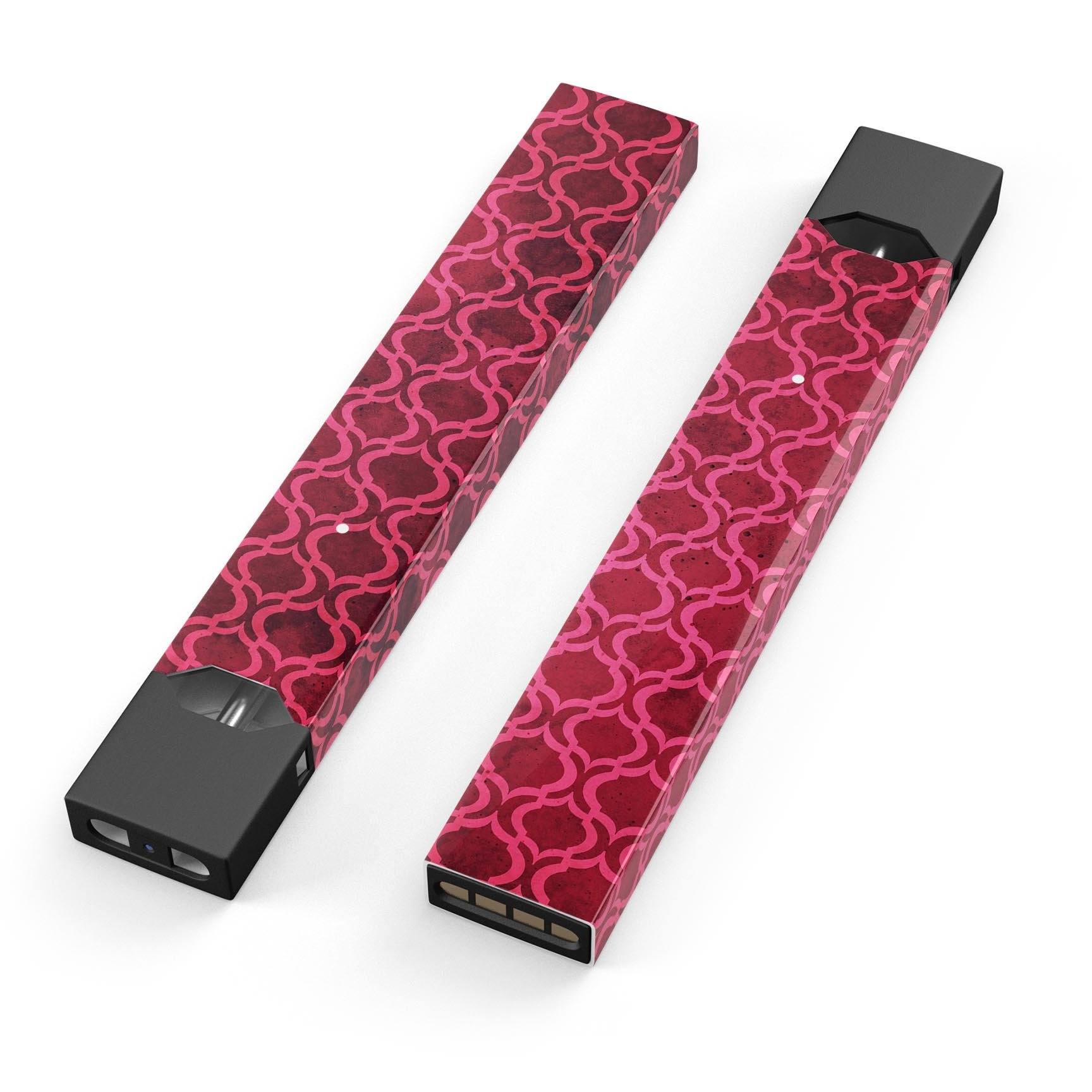 Deep Fuschia Oval Pattern skin-wrap sticker designed for JUUL vaping device, showcasing vibrant color and unique design.