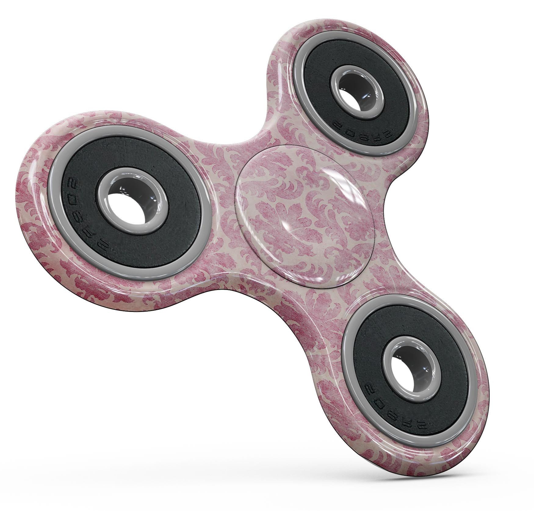 Deep Pink Pattern Full-Body Skin-Kit for fidget spinner, showcasing vibrant colors and a sleek design.