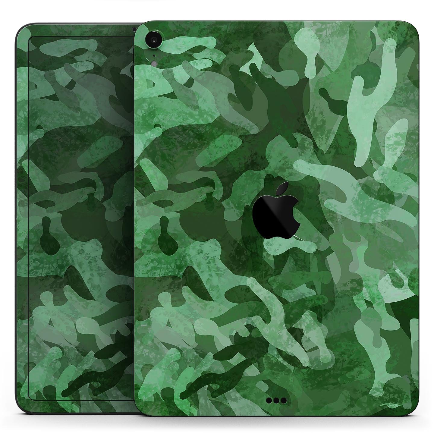 Desert Green Camouflage V2 skin decal for Apple iPad, showcasing its unique design and premium quality materials.