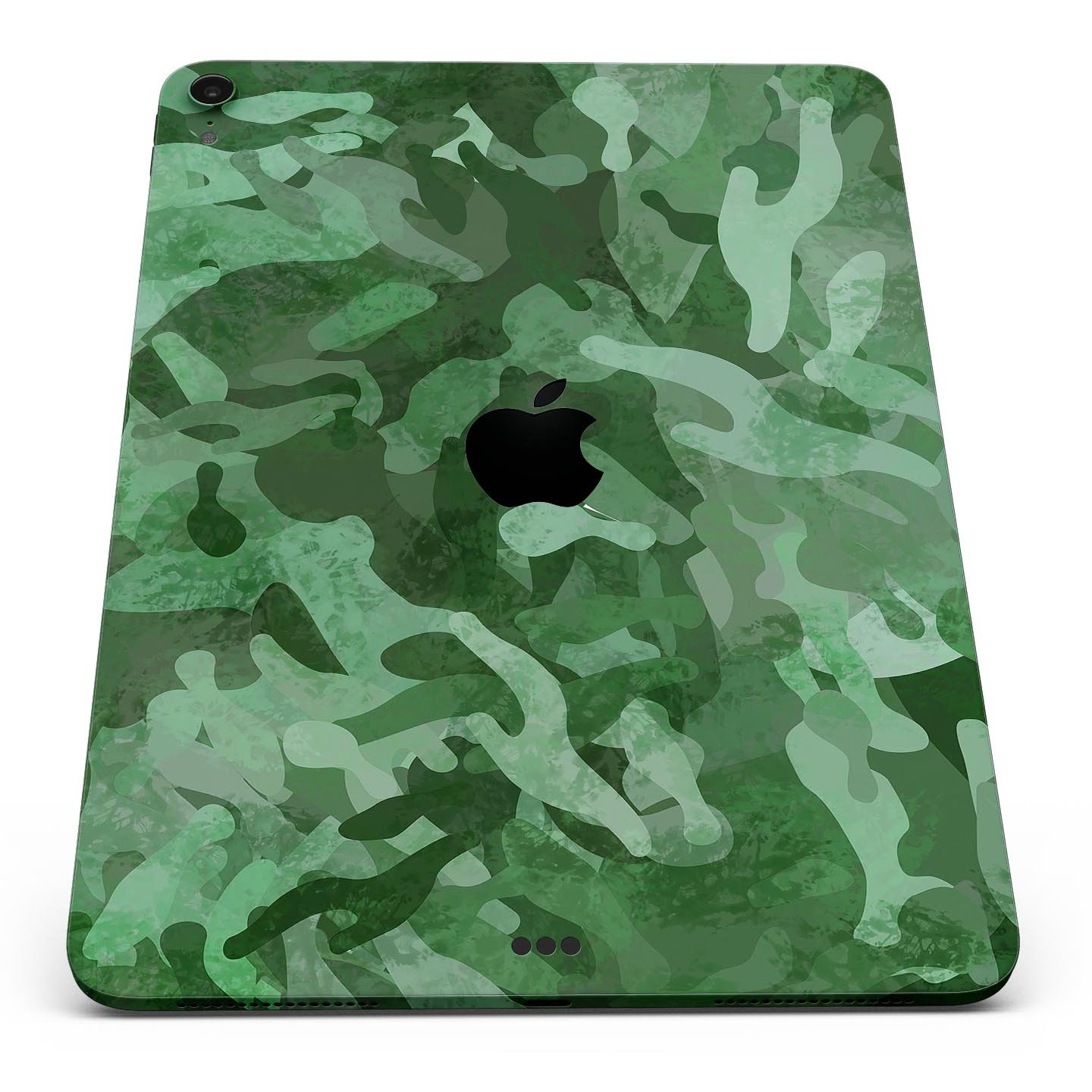 Desert Green Camouflage V2 skin decal for Apple iPad, showcasing its unique design and premium quality materials.
