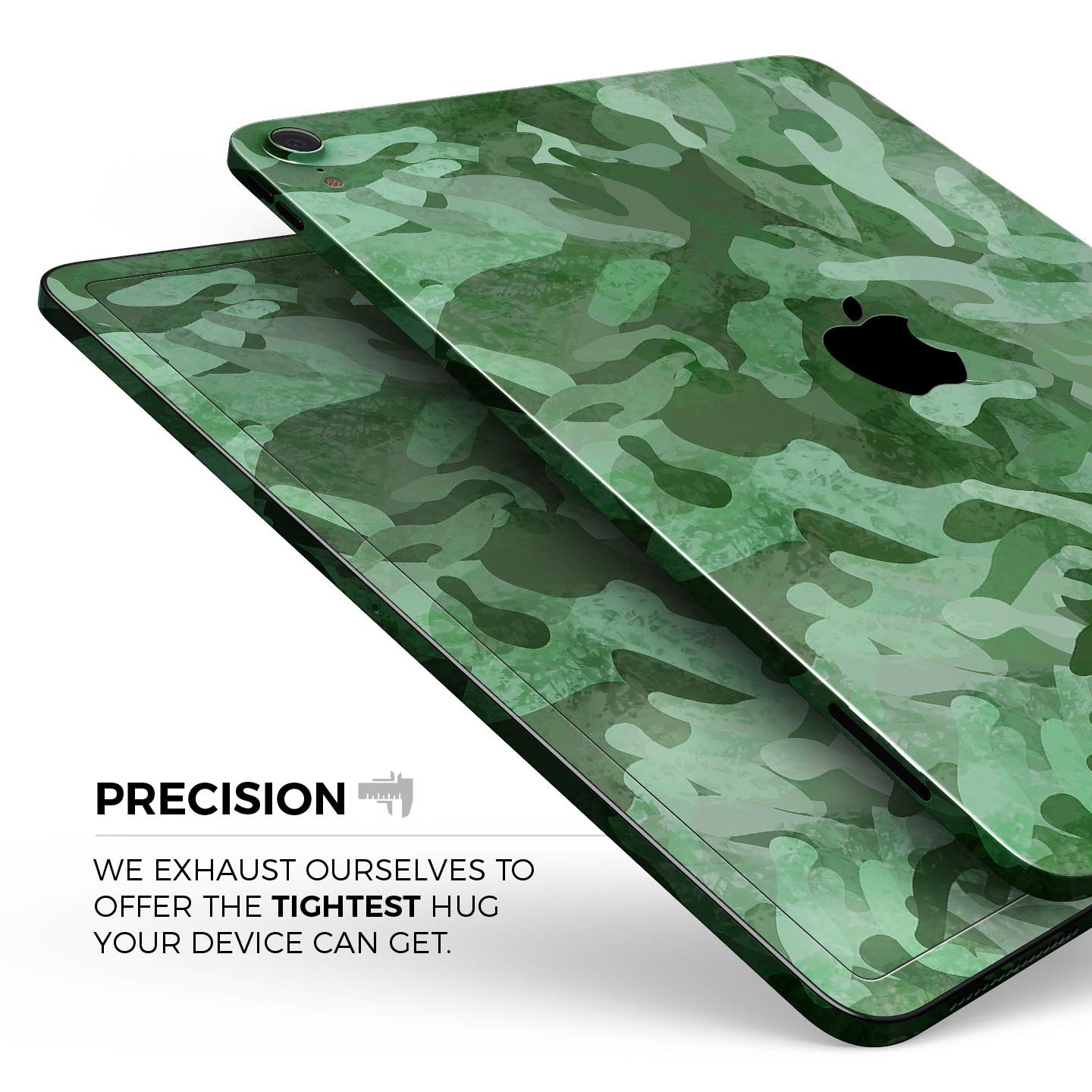 Desert Green Camouflage V2 skin decal for Apple iPad, showcasing its unique design and premium quality materials.