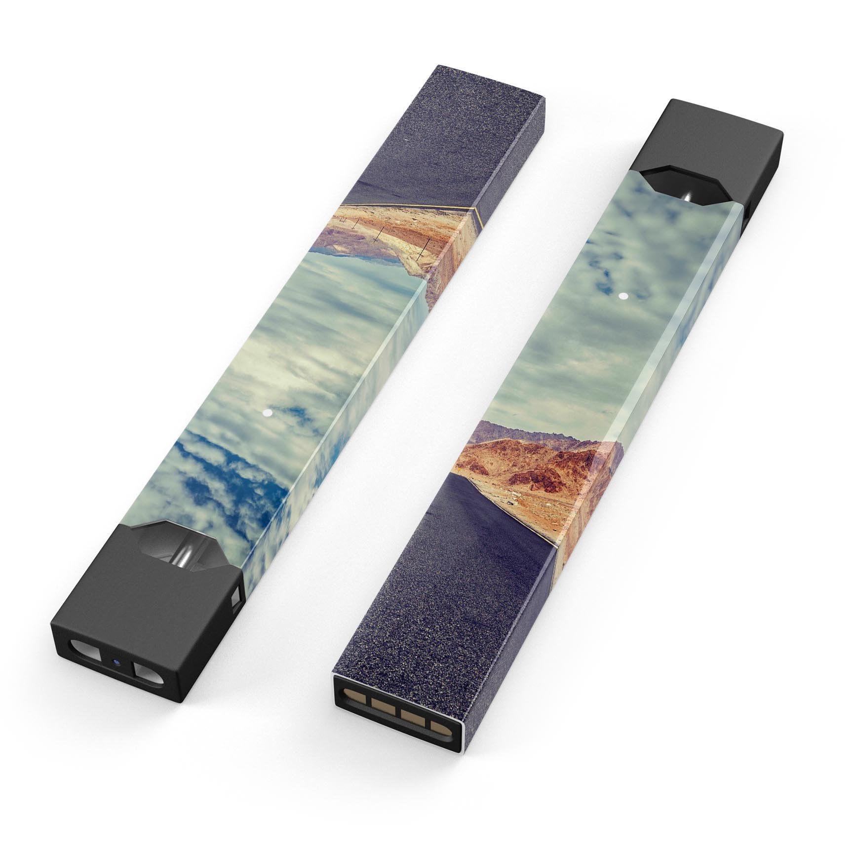 Desert Road Premium Decal Protective Skin-Wrap Sticker for JUUL device, showcasing vibrant design and high-quality finish.