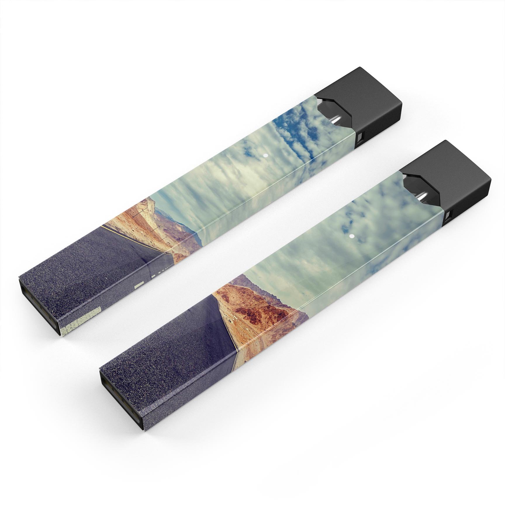 Desert Road Premium Decal Protective Skin-Wrap Sticker for JUUL device, showcasing vibrant design and high-quality finish.