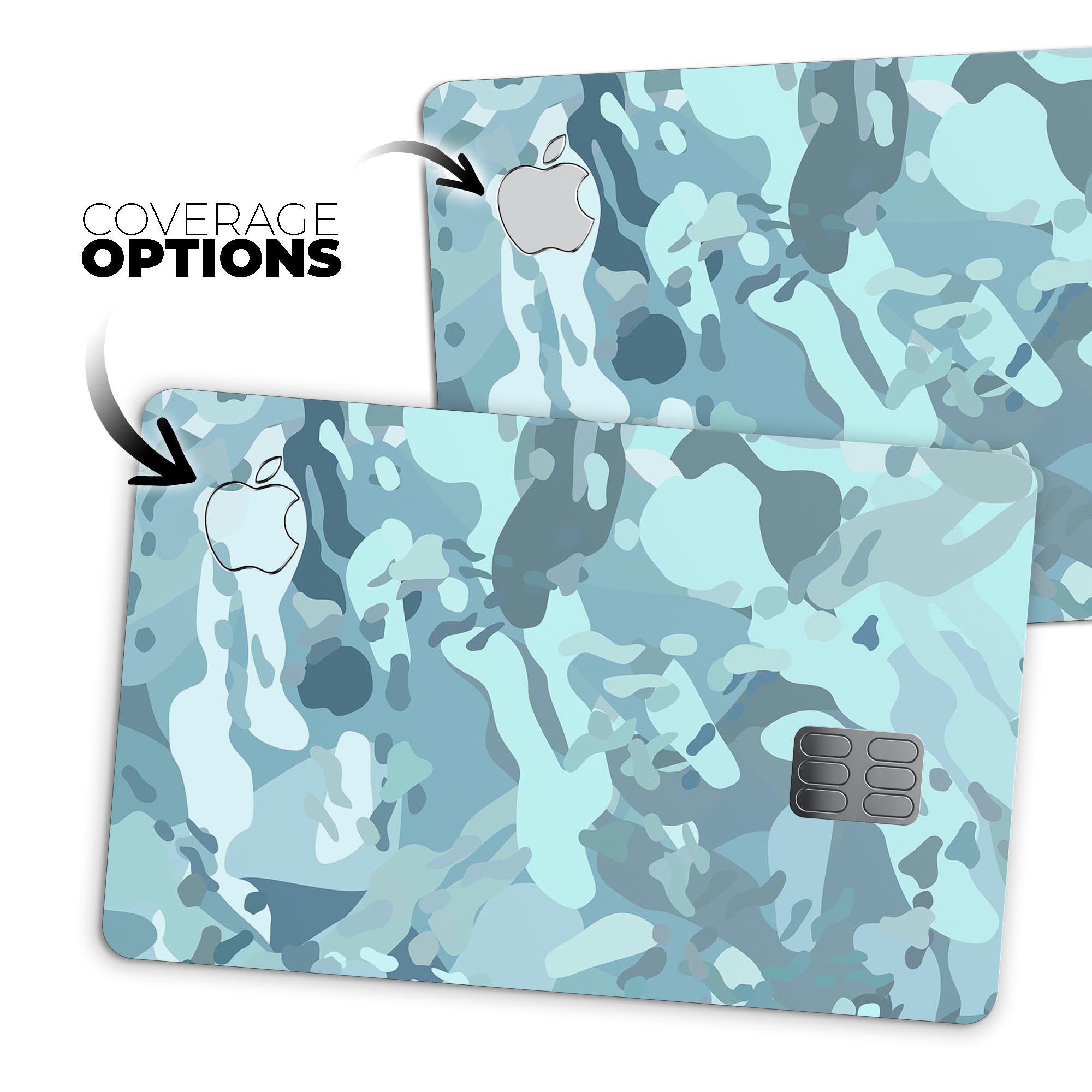 Desert Sea Camouflage V2 skin applied to an Apple Card, showcasing its premium design and protective features.