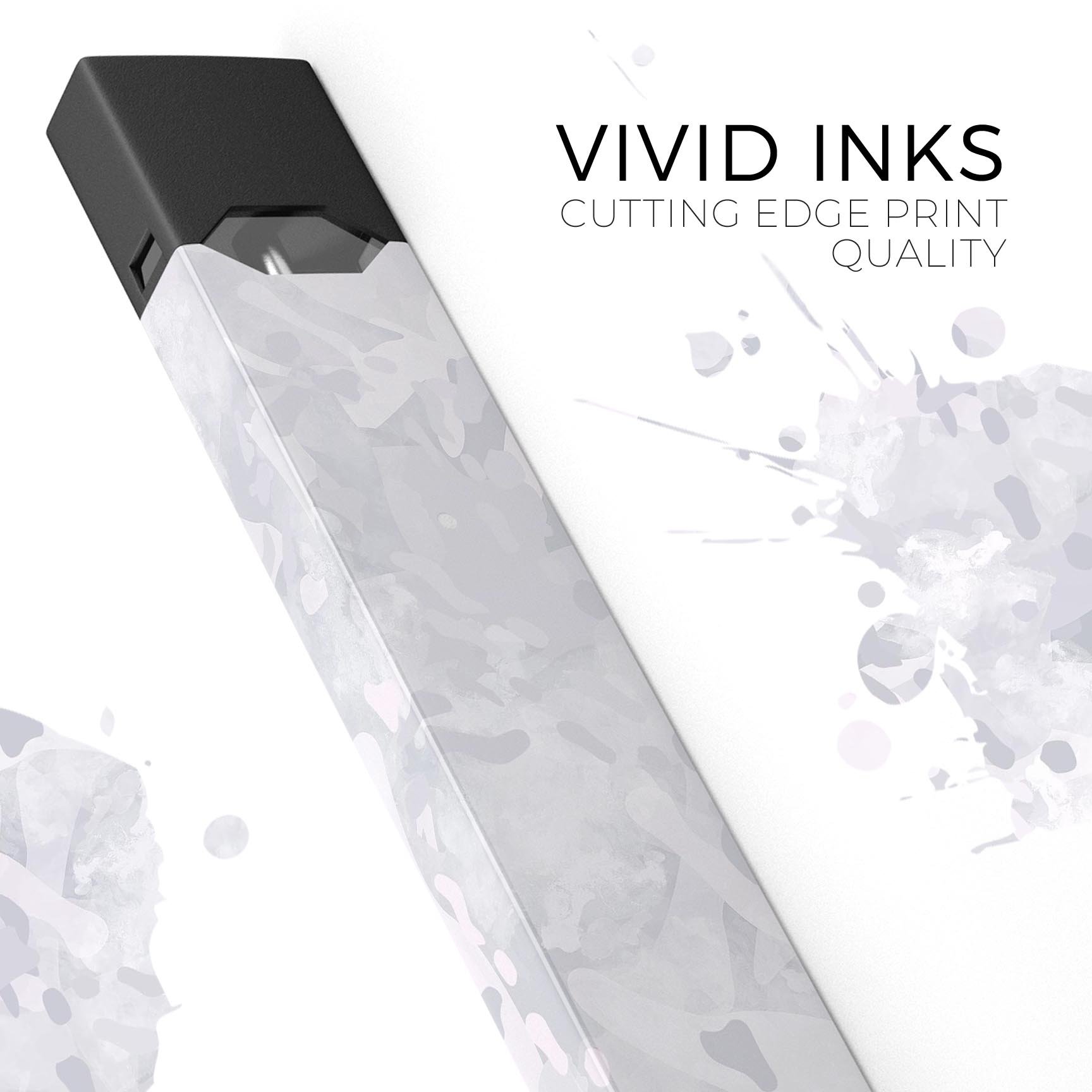 Desert Winter Camouflage V3 skin wrap for JUUL device, showcasing its unique design and protective features.