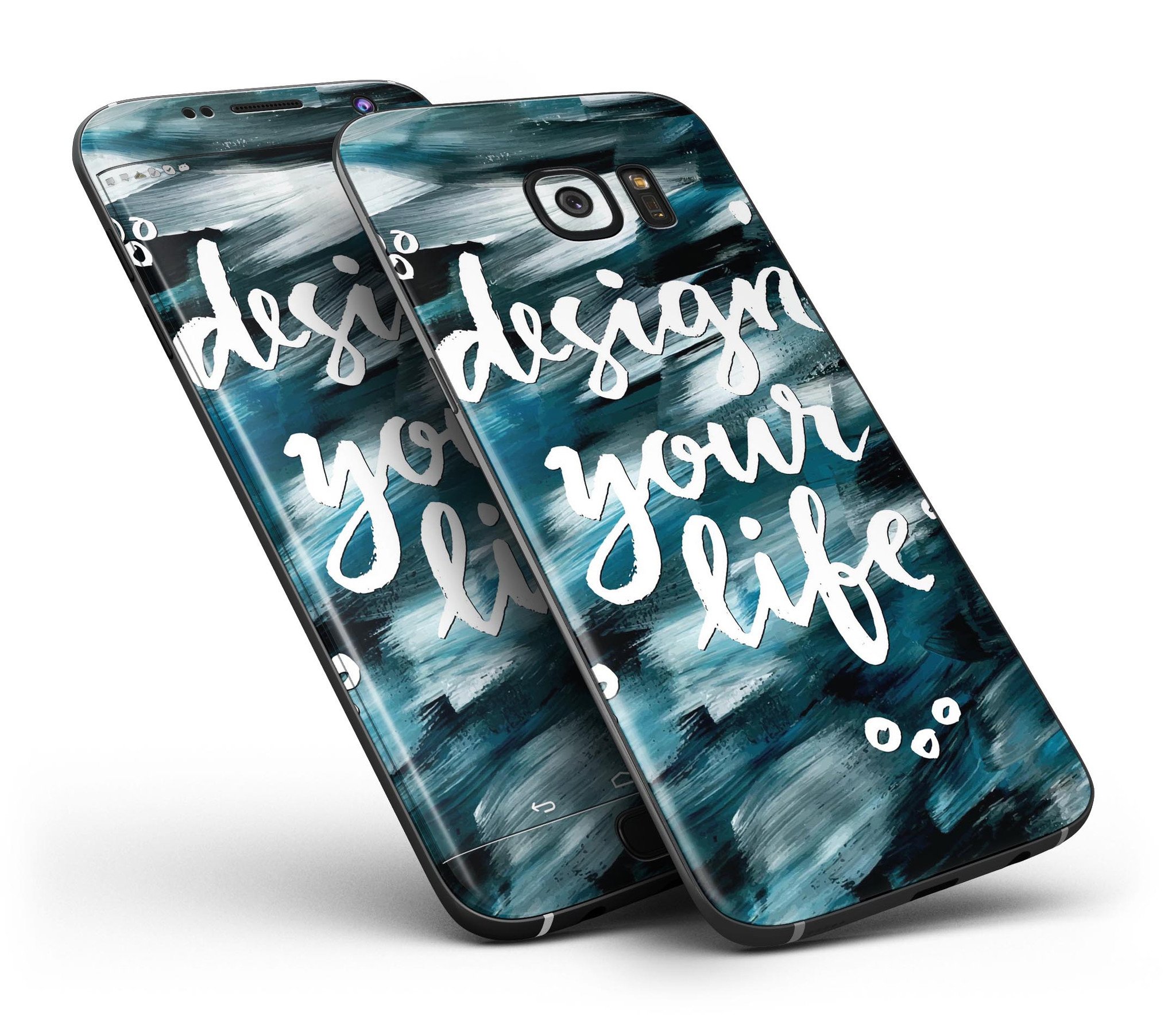 Design your Life Full Body Skin-Kit for Samsung Galaxy S7 and S7 Edge, showcasing premium vinyl material and stylish finishes.