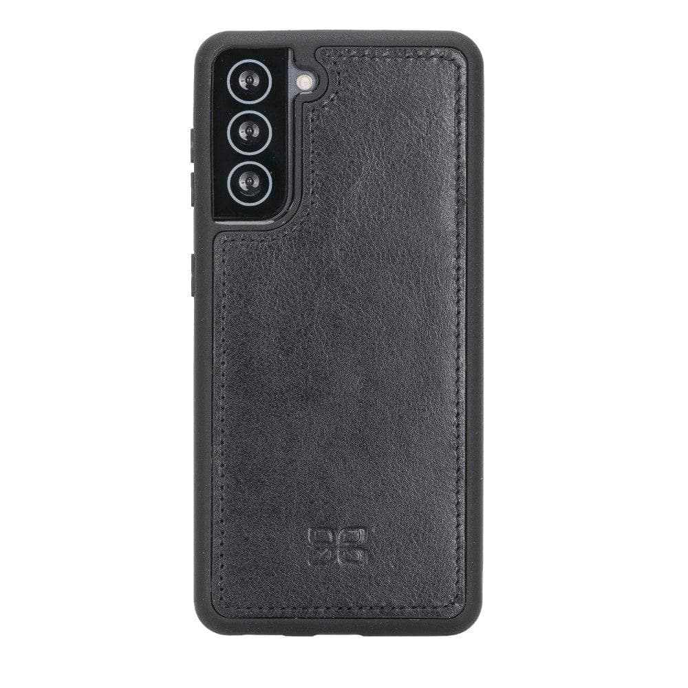 Detachable Leather Zipper Wallet Case for Samsung Galaxy S21 Series, showcasing genuine leather, card slots, and RFID protection.
