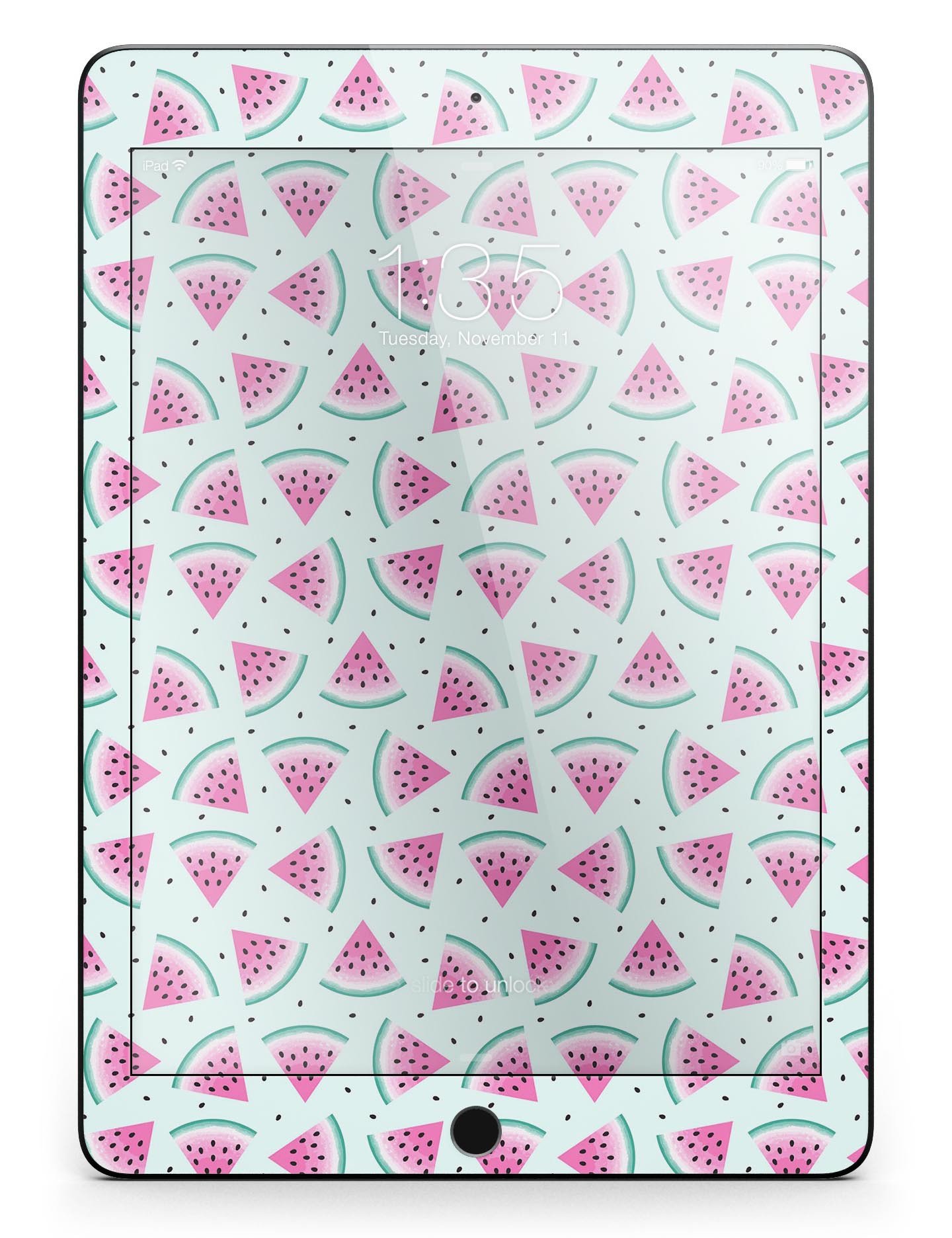 Digital Paper Watermelon Cocktail skin for iPad Pro, showcasing vibrant colors and full body coverage.