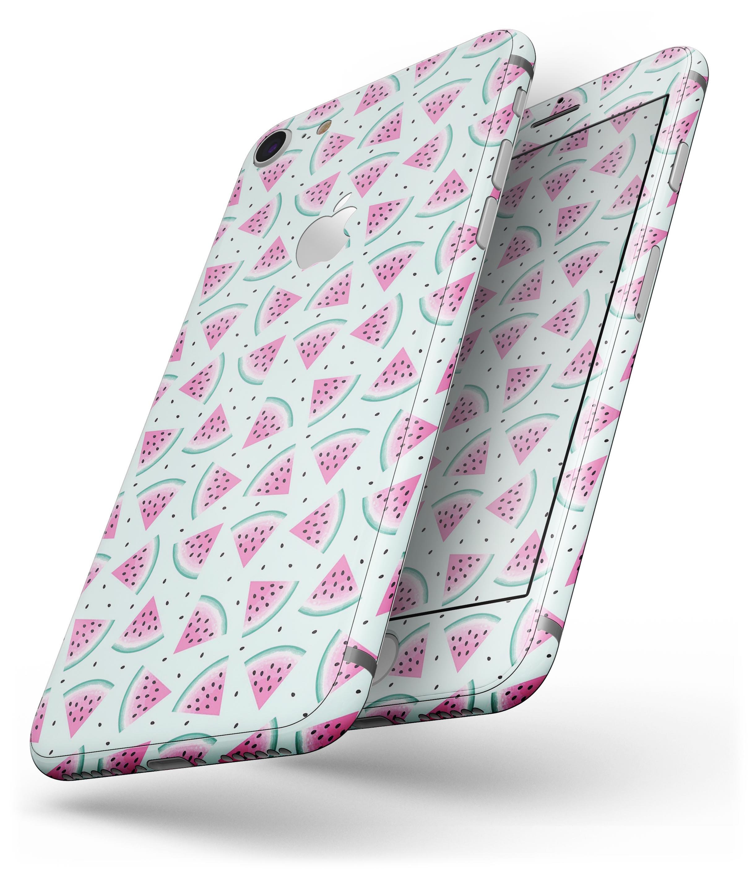 Digital Paper Watermelon Cocktail skin for iPhone 8 and 8 Plus, showcasing vibrant colors and stylish design.