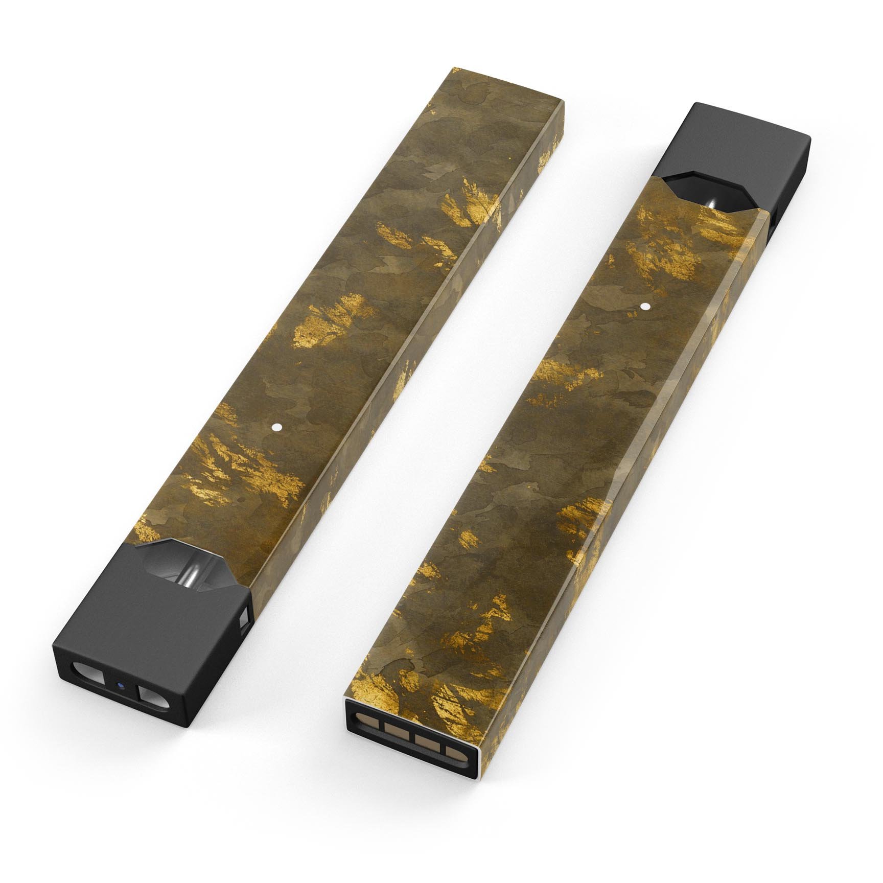 Dirt Covered Golden Plate skin-wrap sticker for JUUL device, showcasing a unique design with a golden and dirt texture.