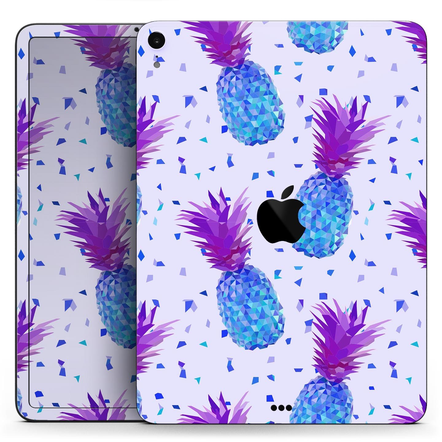 Disco Pineapple full body skin decal for Apple iPad Pro 12.9", showcasing vibrant pineapple design and premium 3M material.