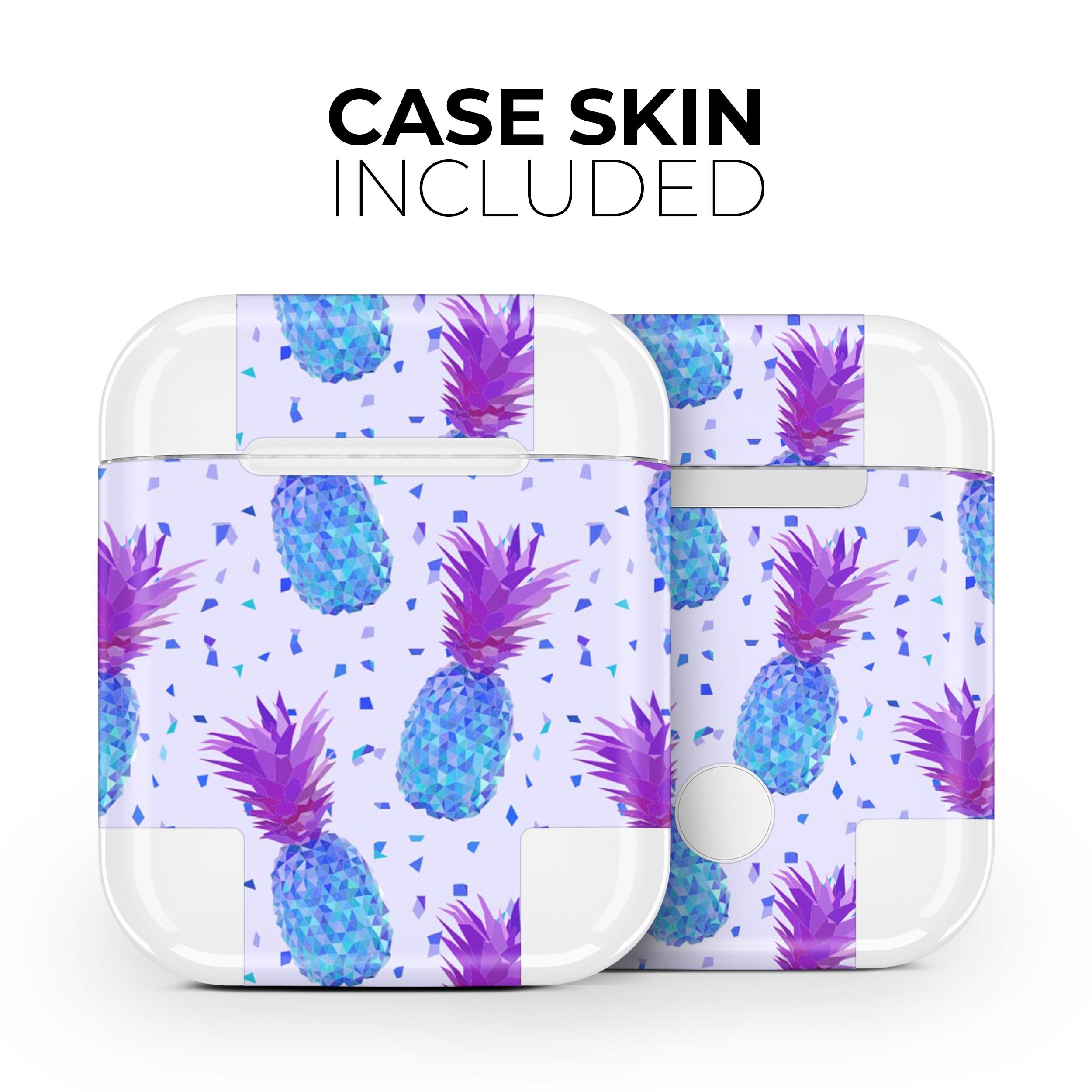 Disco Pineapple skin decal wrap kit for Apple AirPods, showcasing vibrant colors and unique design.
