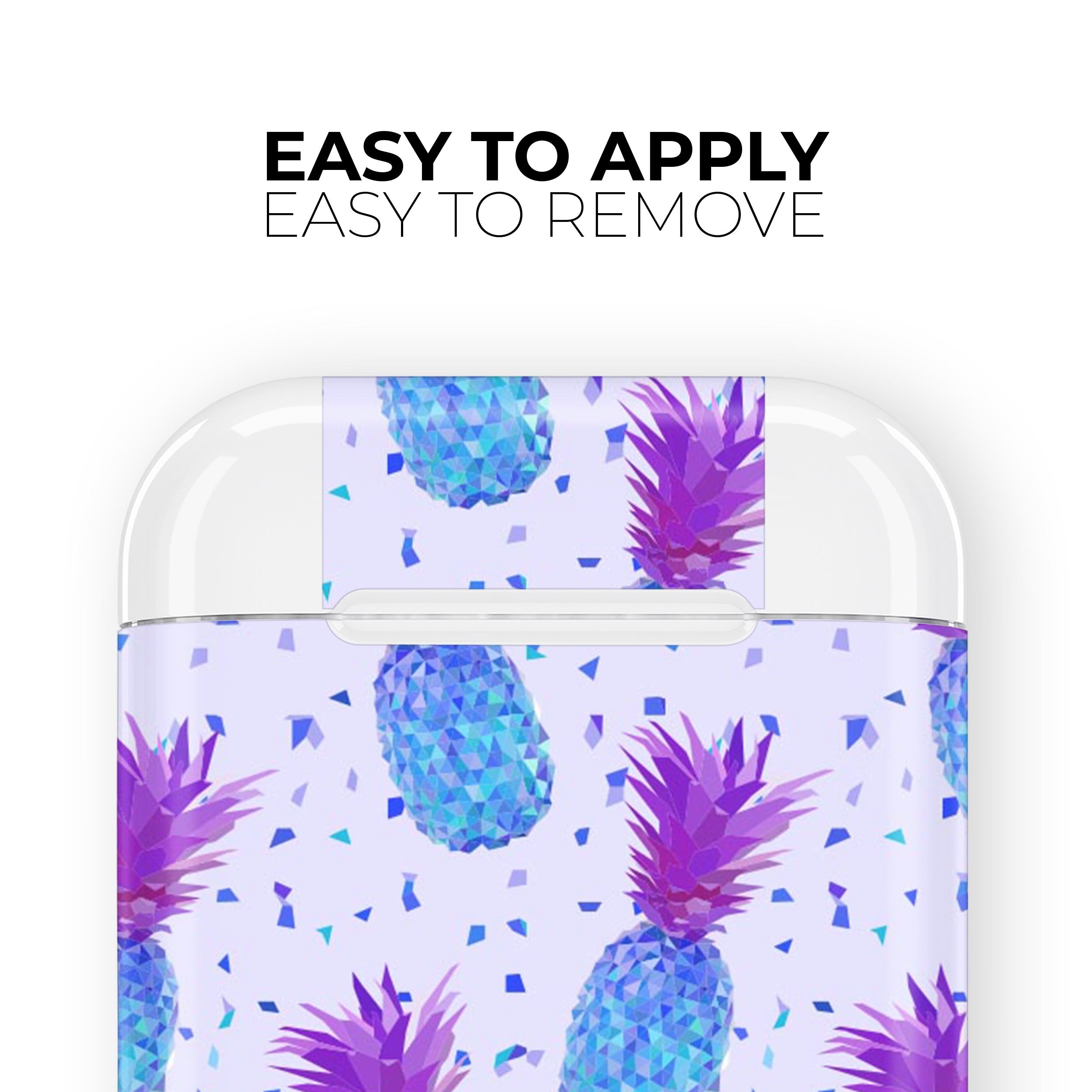 Disco Pineapple skin decal wrap kit for Apple AirPods, showcasing vibrant colors and unique design.