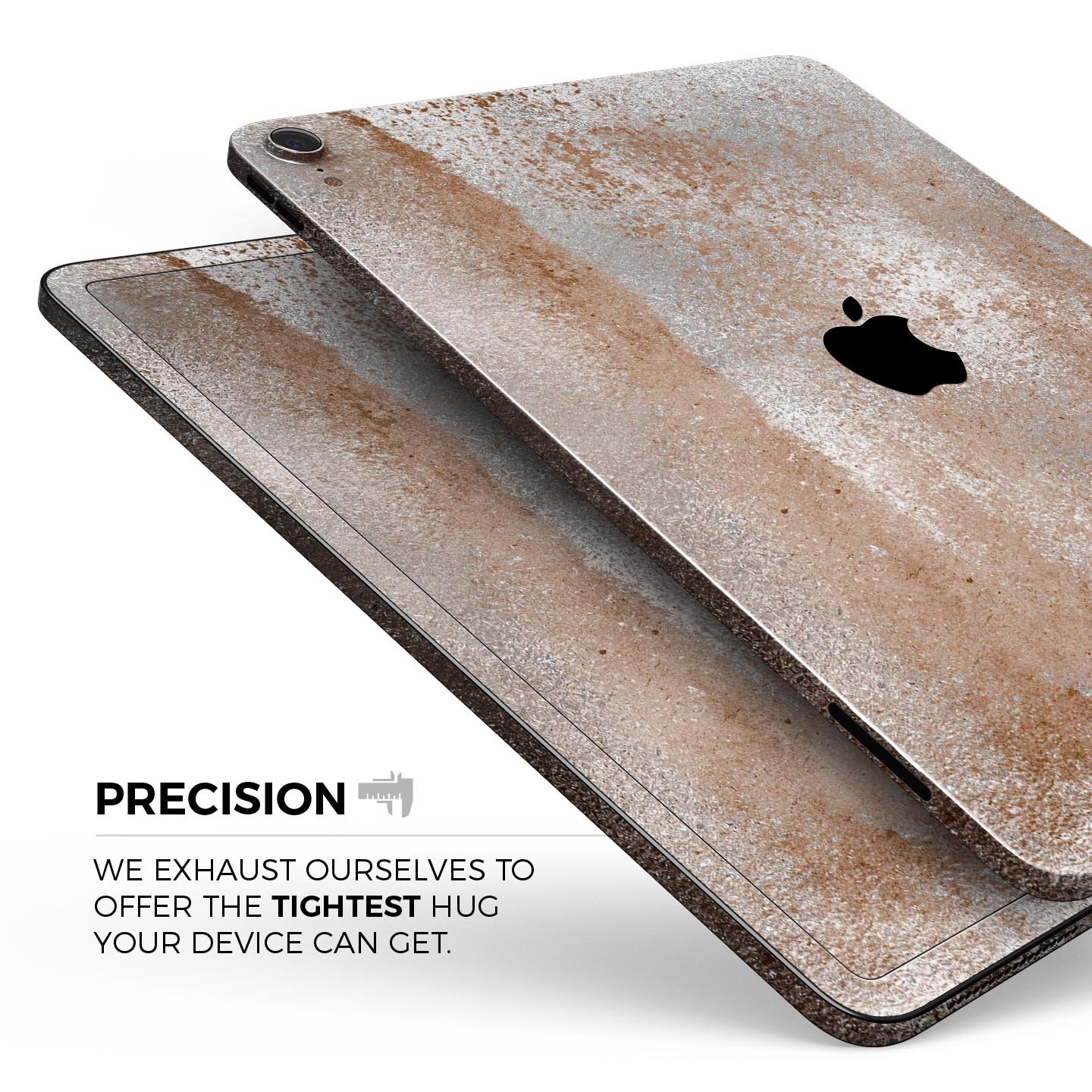 Distressed Silver Texture skin decal for Apple iPad, showcasing its sleek design and premium finish.
