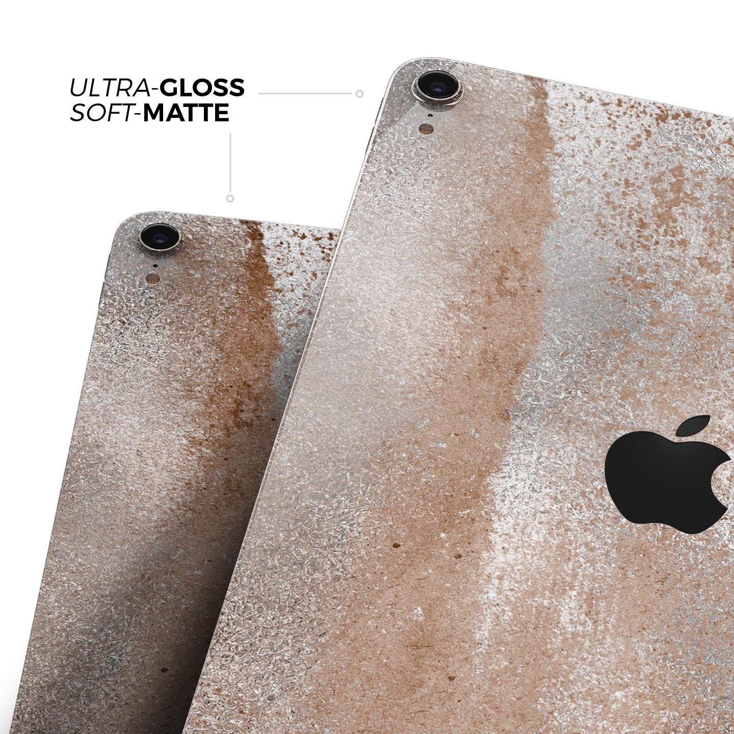 Distressed Silver Texture skin decal for Apple iPad, showcasing its sleek design and premium finish.