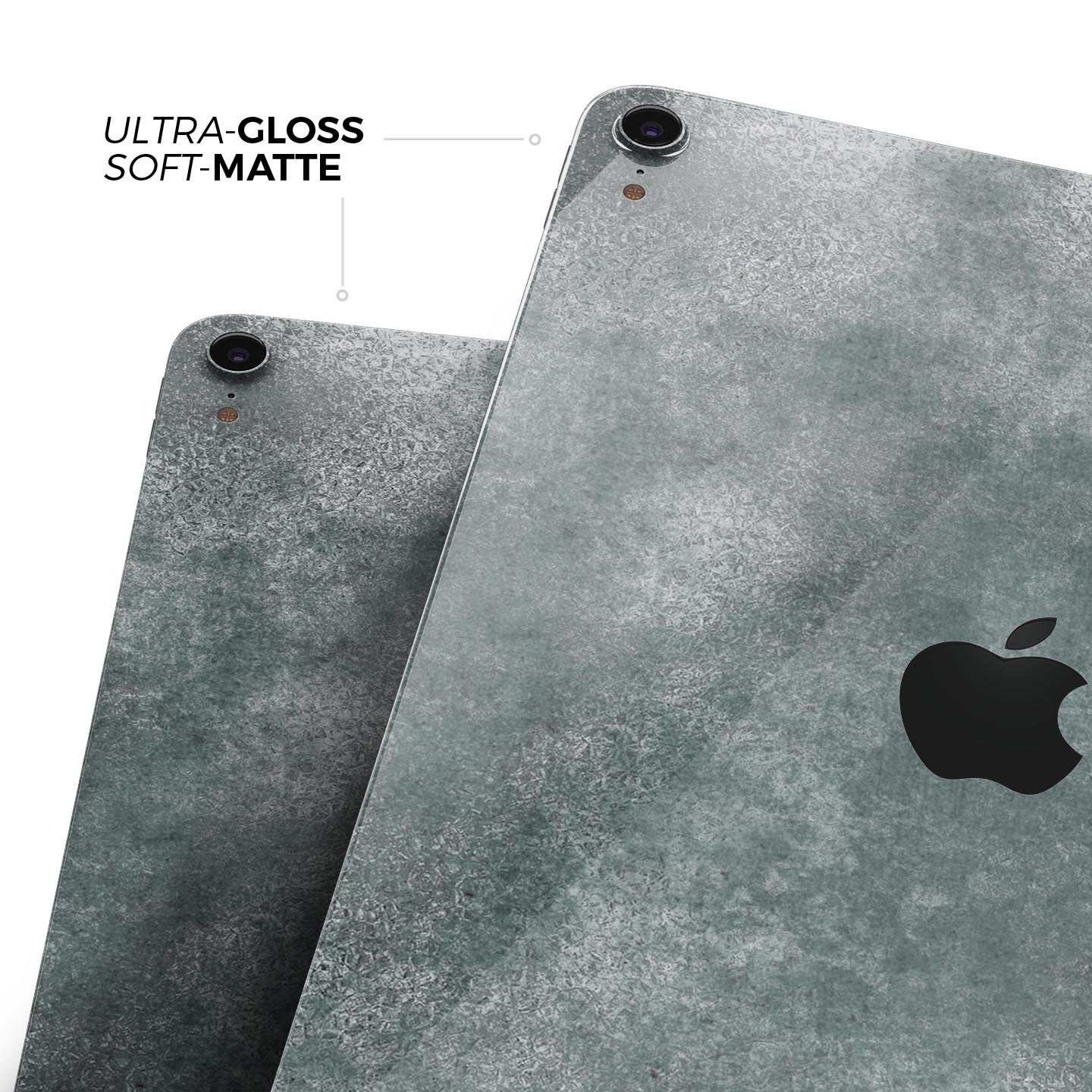 Distressed Silver Texture v12 skin decal for Apple devices, showcasing a sleek design and premium finish.