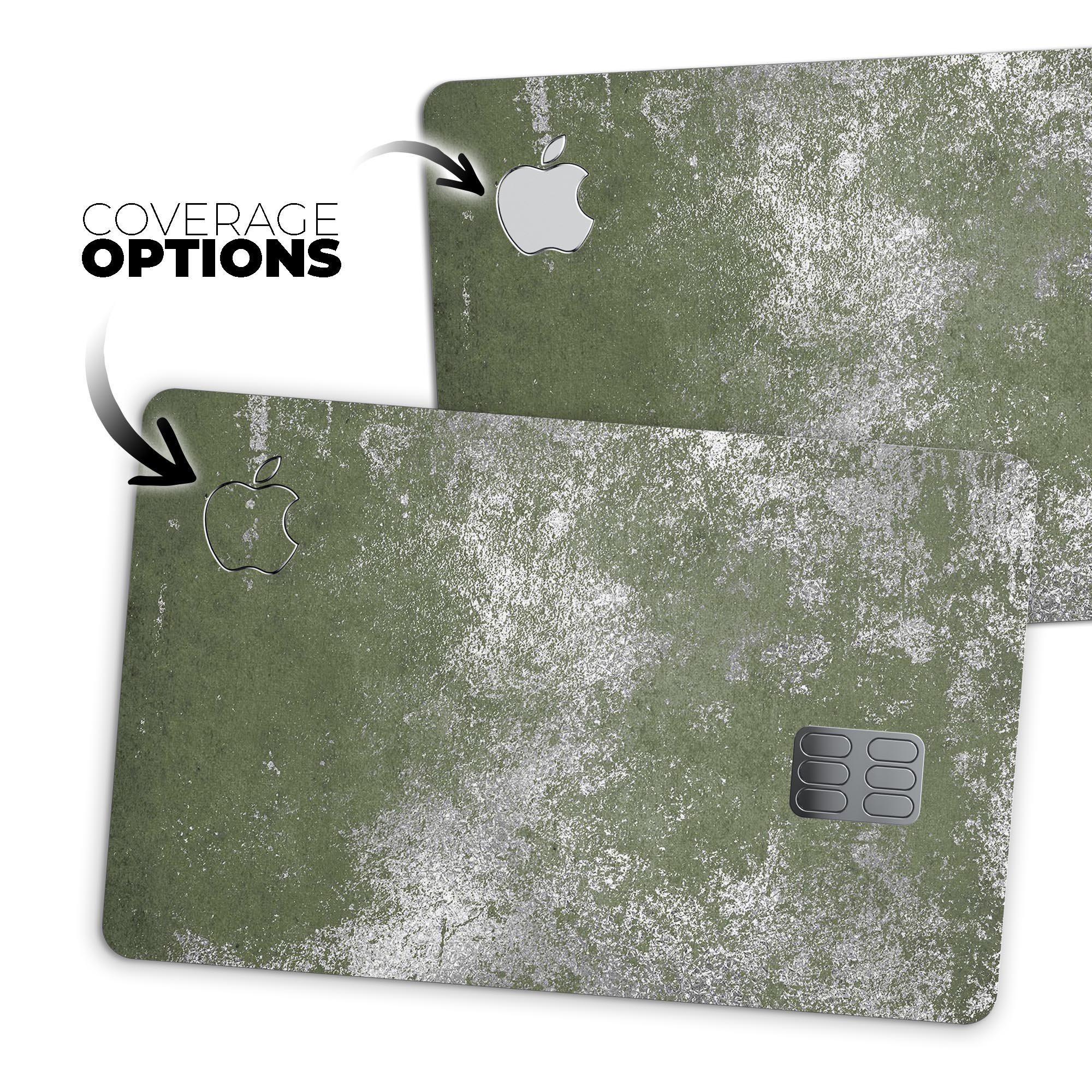 Distressed Silver Texture skin applied to an Apple Card, showcasing its premium design and protective features.