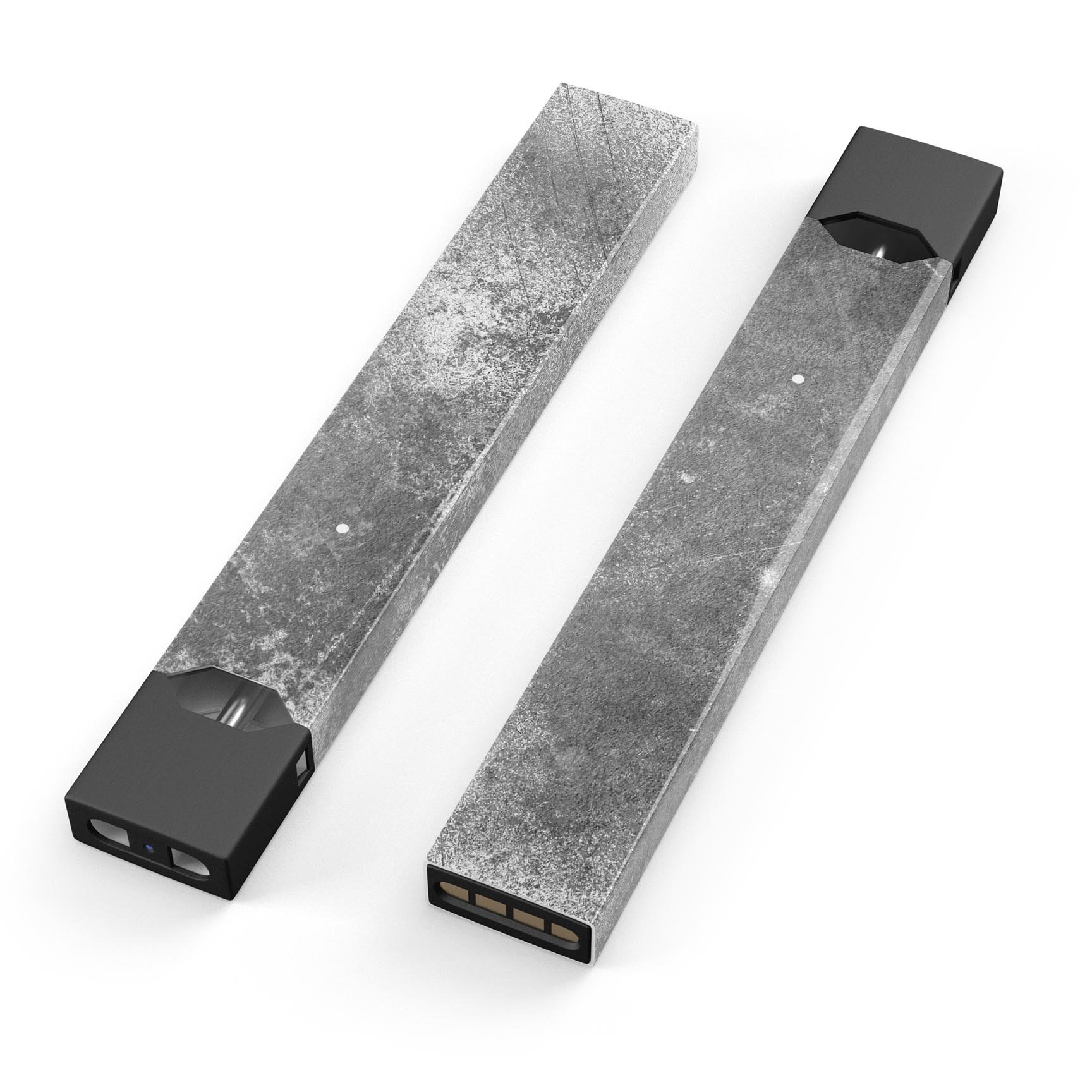 Distressed Silver Texture skin-wrap for JUUL vaping device, showcasing a stylish design and protective features.