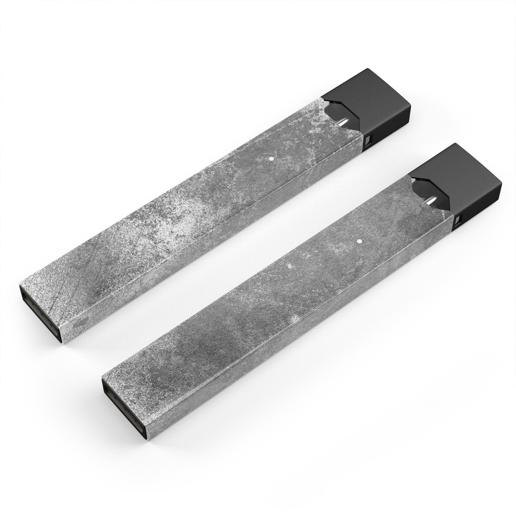 Distressed Silver Texture skin-wrap for JUUL vaping device, showcasing a stylish design and protective features.