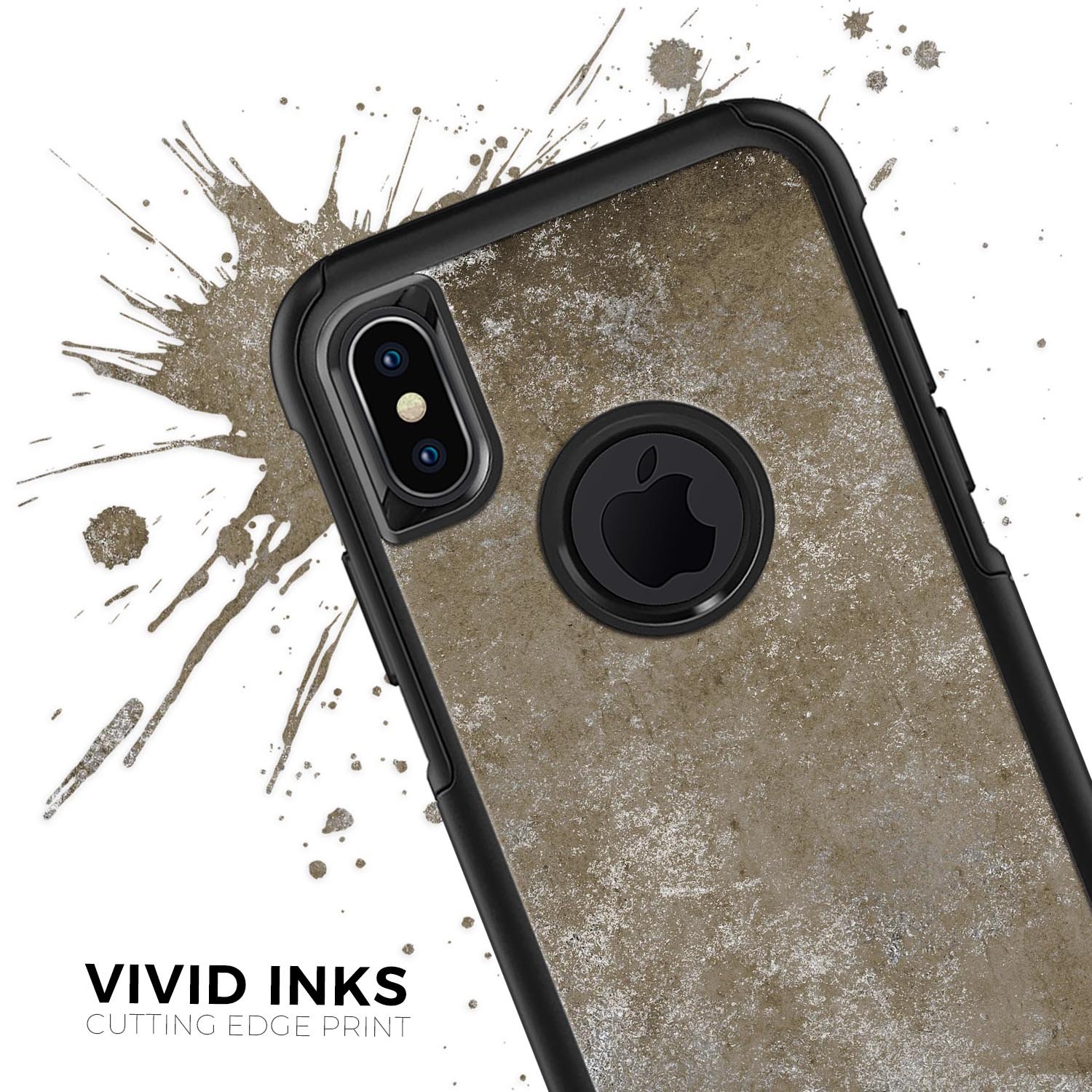 Distressed Silver Texture Skin Kit for iPhone OtterBox cases, showcasing a stylish design and premium quality materials.