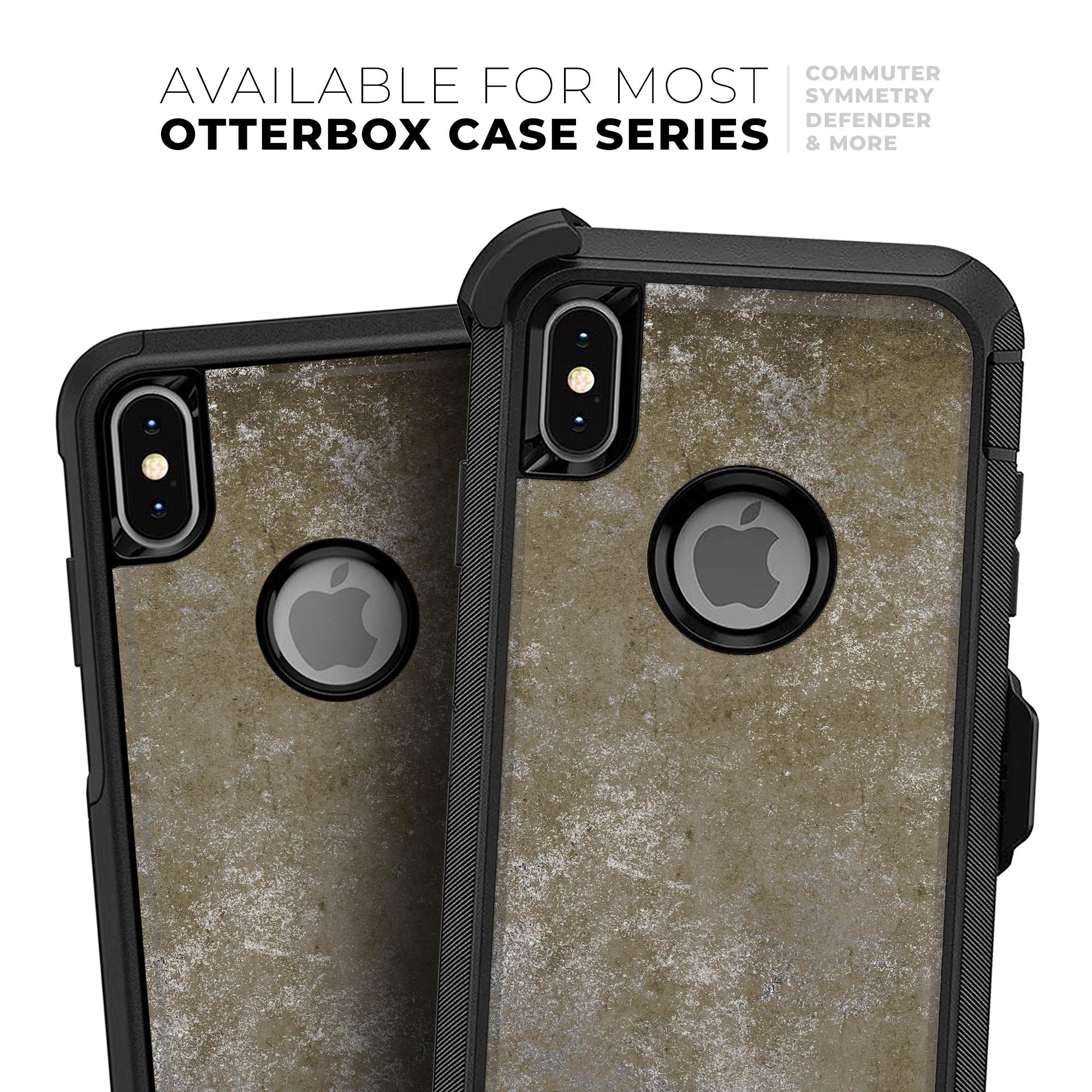 Distressed Silver Texture Skin Kit for iPhone OtterBox cases, showcasing a stylish design and premium quality materials.