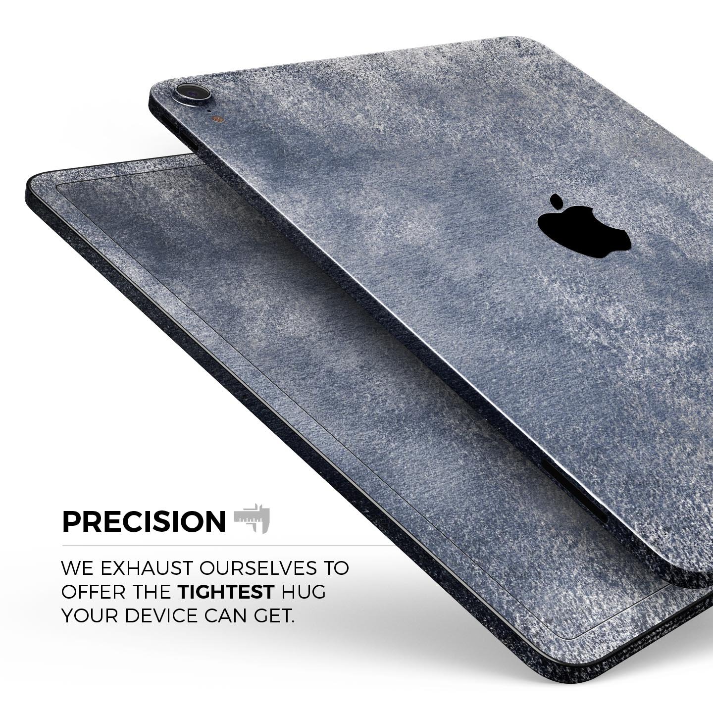 Distressed Silver Texture skin decal for Apple iPad, showcasing a sleek design and premium finish.