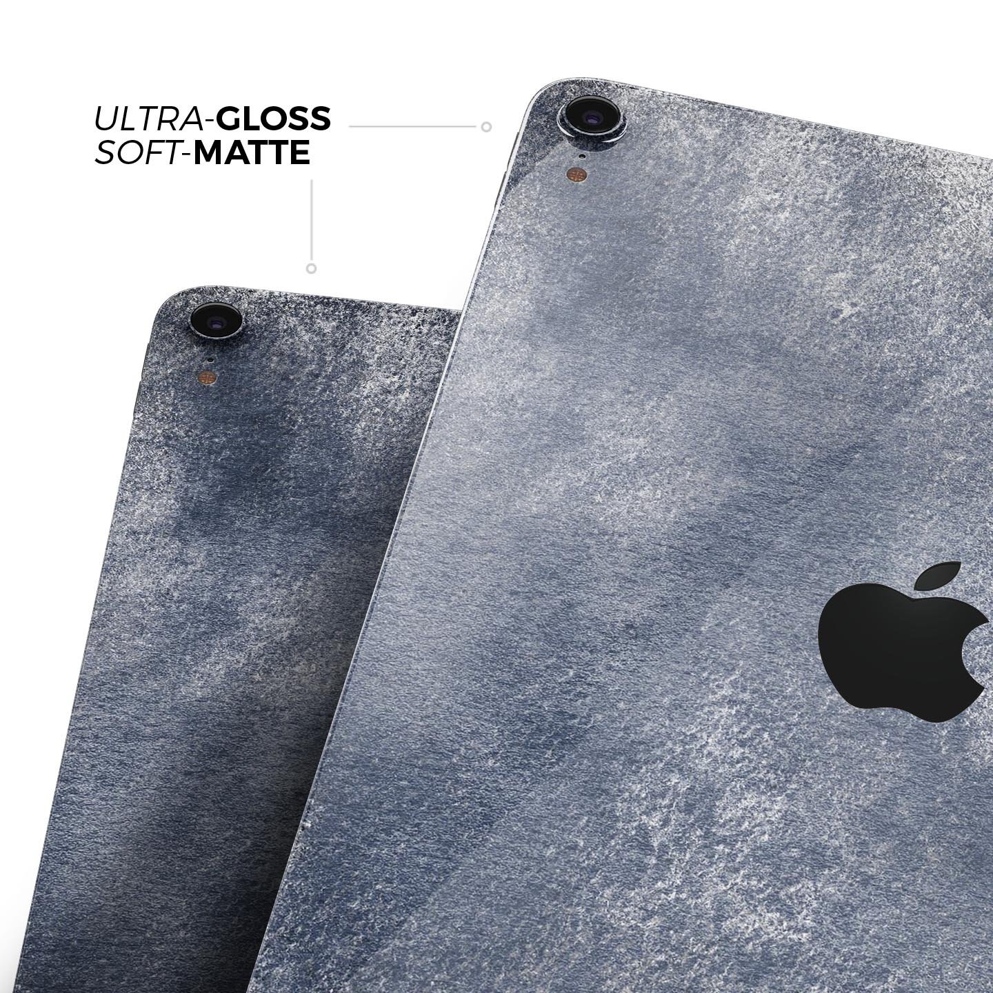 Distressed Silver Texture skin decal for Apple iPad, showcasing a sleek design and premium finish.