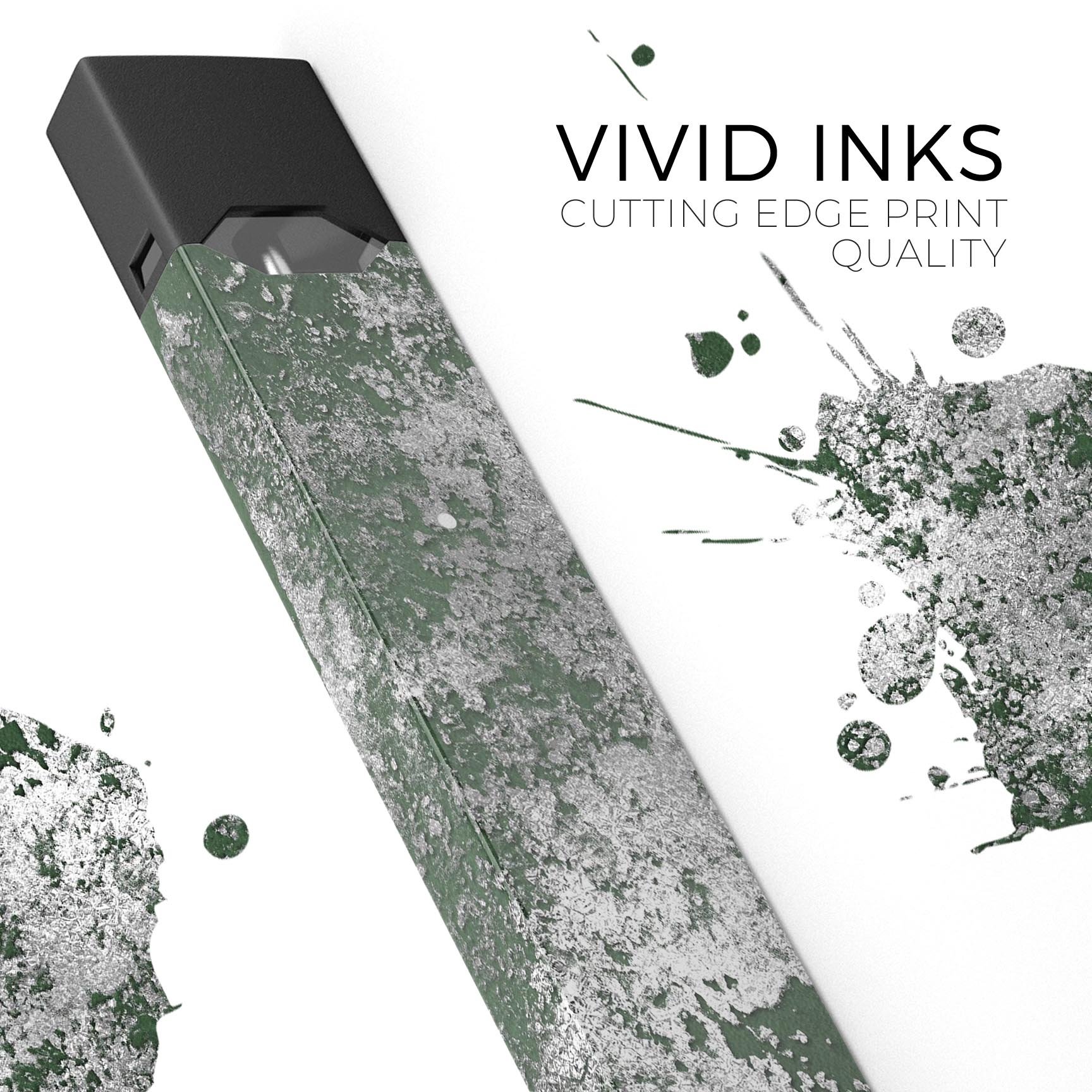 Distressed Silver Texture skin-wrap for JUUL device, showcasing its sleek design and premium quality.