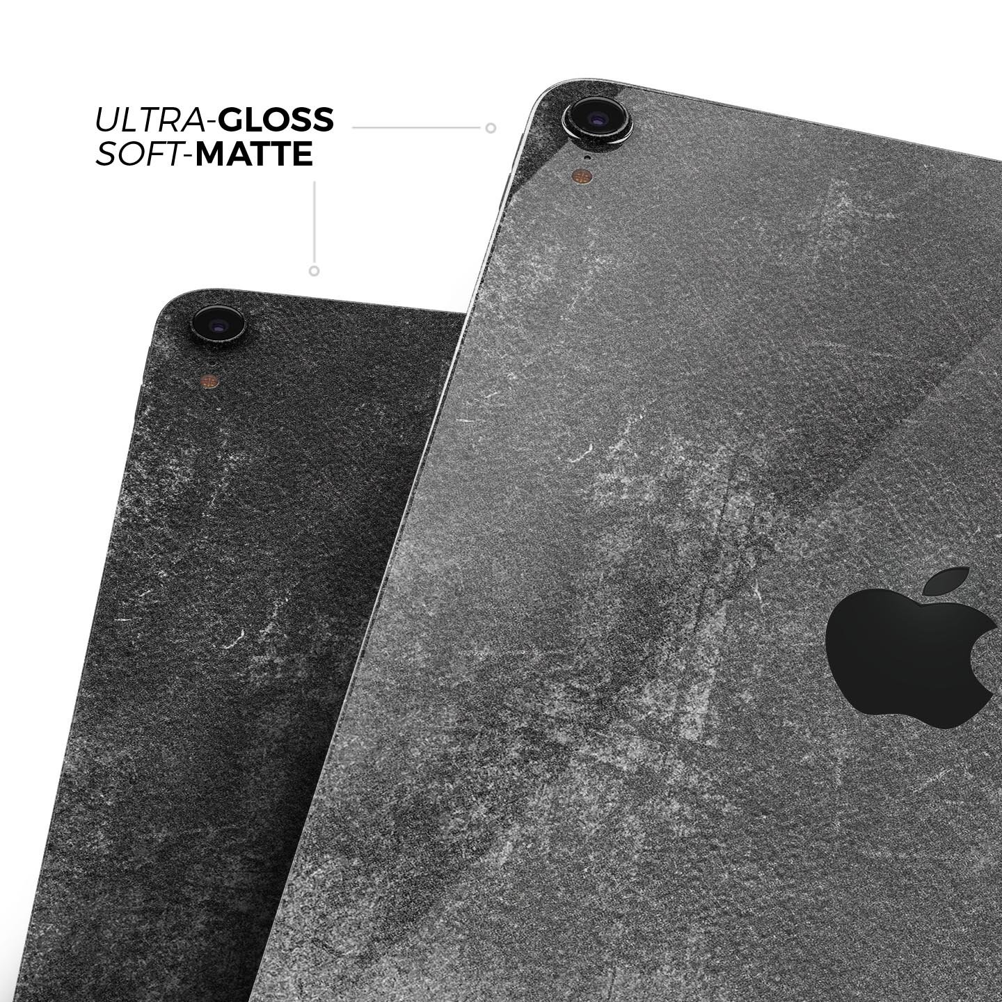 Distressed Silver Texture skin decal for Apple iPad, showcasing its sleek design and premium finish.
