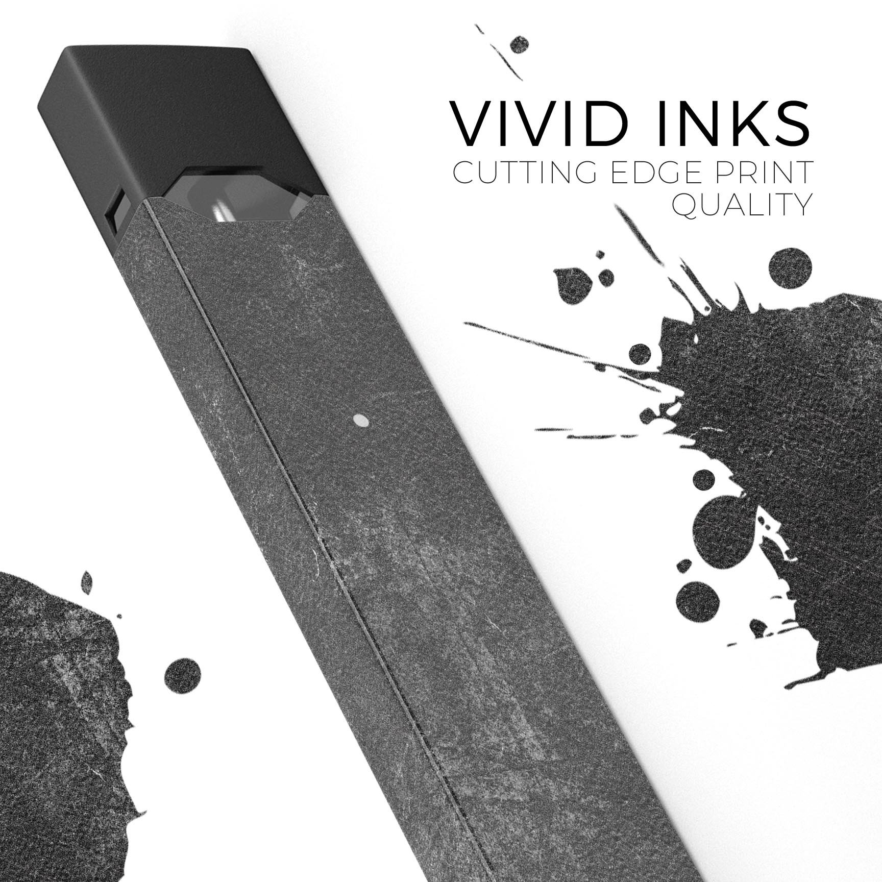 Distressed Silver Texture skin-wrap for JUUL device, showcasing its premium design and protective features.