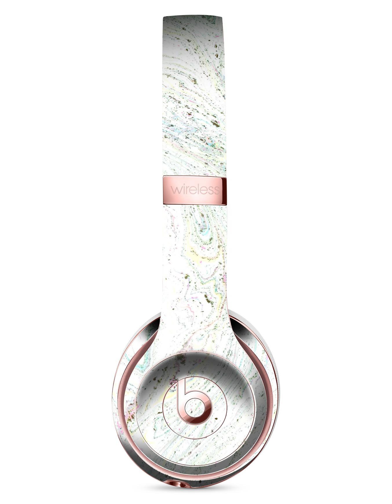 Dotted Mixtured Textured Marble Skin Kit for Beats by Dre Solo 3 Wireless Headphones, showcasing its unique design and premium quality.