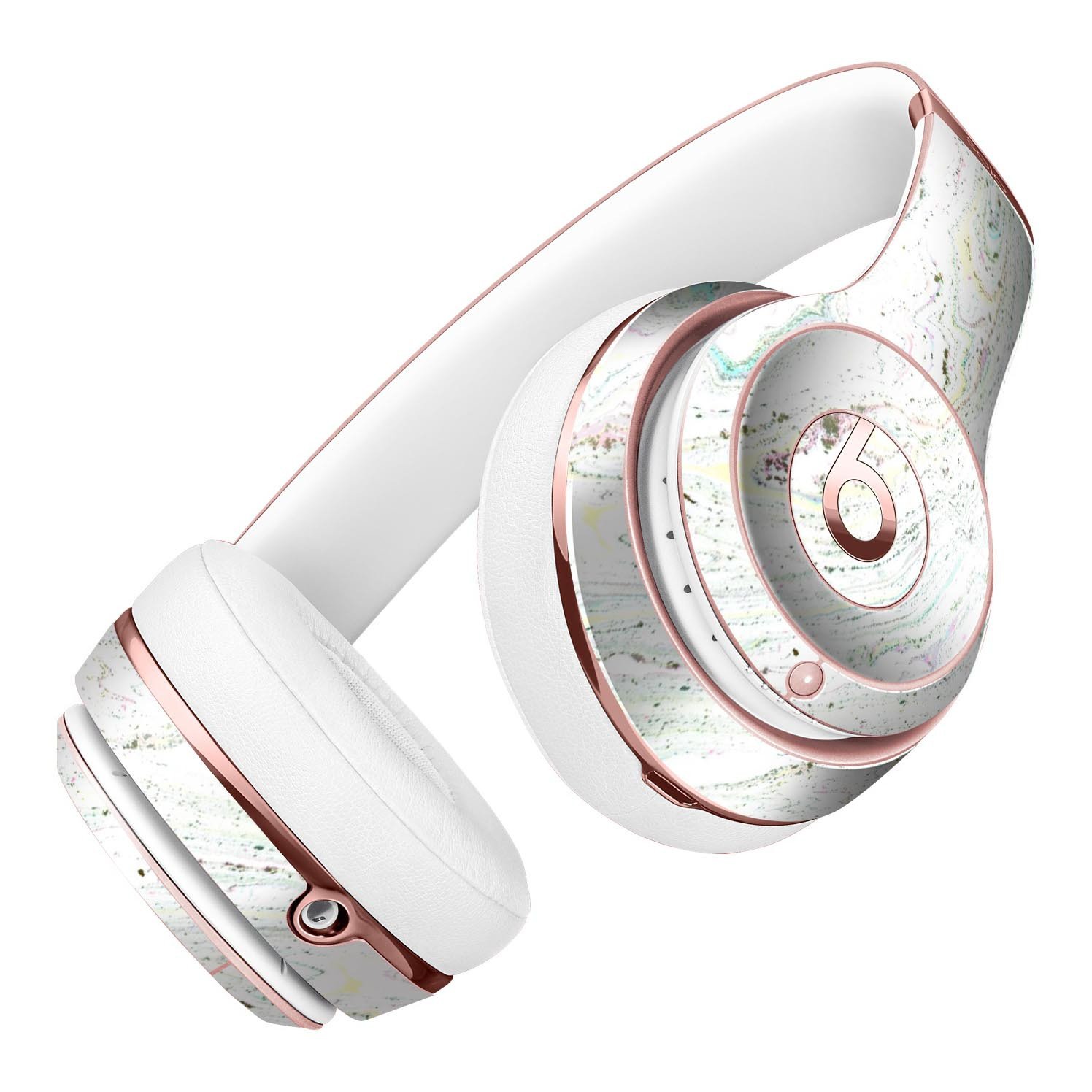 Dotted Mixtured Textured Marble Skin Kit for Beats by Dre Solo 3 Wireless Headphones, showcasing its unique design and premium quality.