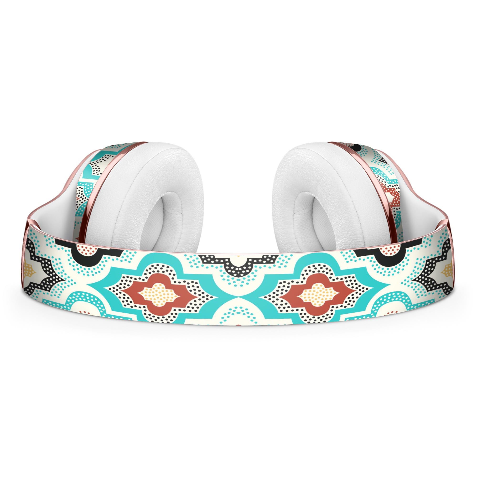 Dotted Moroccan pattern Full-Body Skin Kit for Beats by Dre Solo 3, showcasing vibrant design and precise fit.